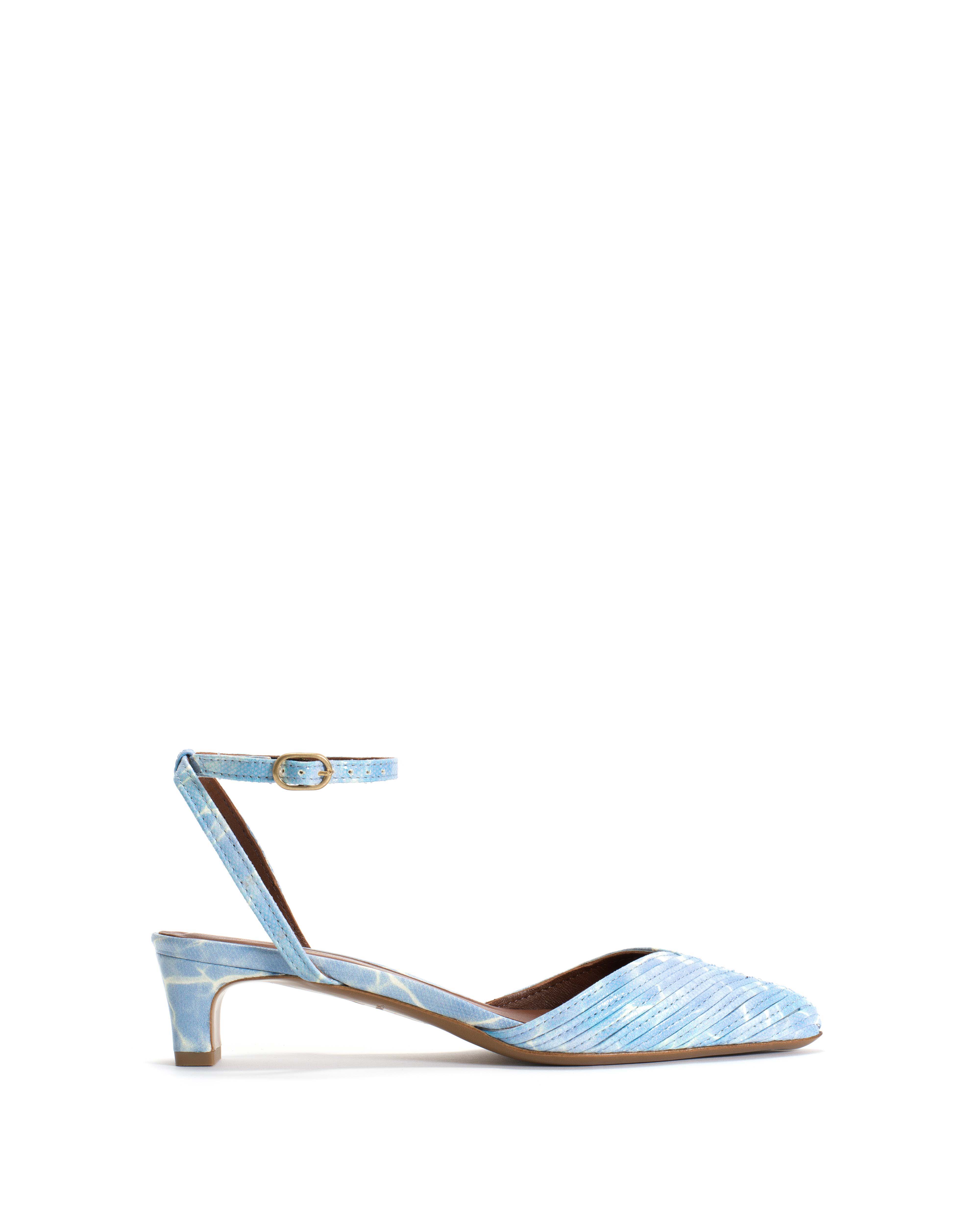 Givia 40 Silky lamb print Pool blue