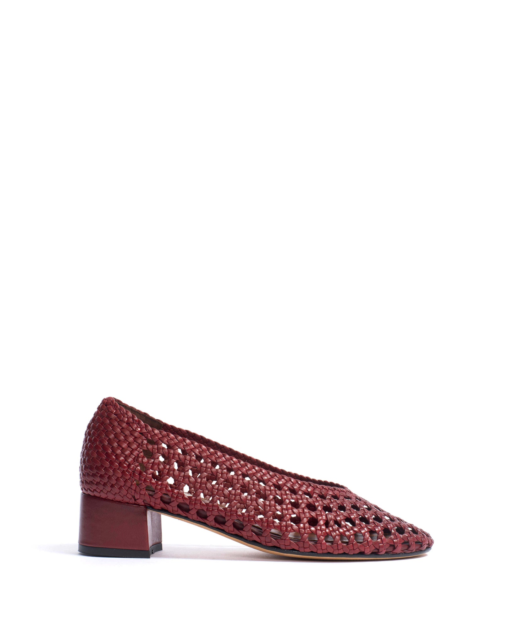 Sessi 40 Hand-braided leather Pomegranate - Anonymous Copenhagen Heels