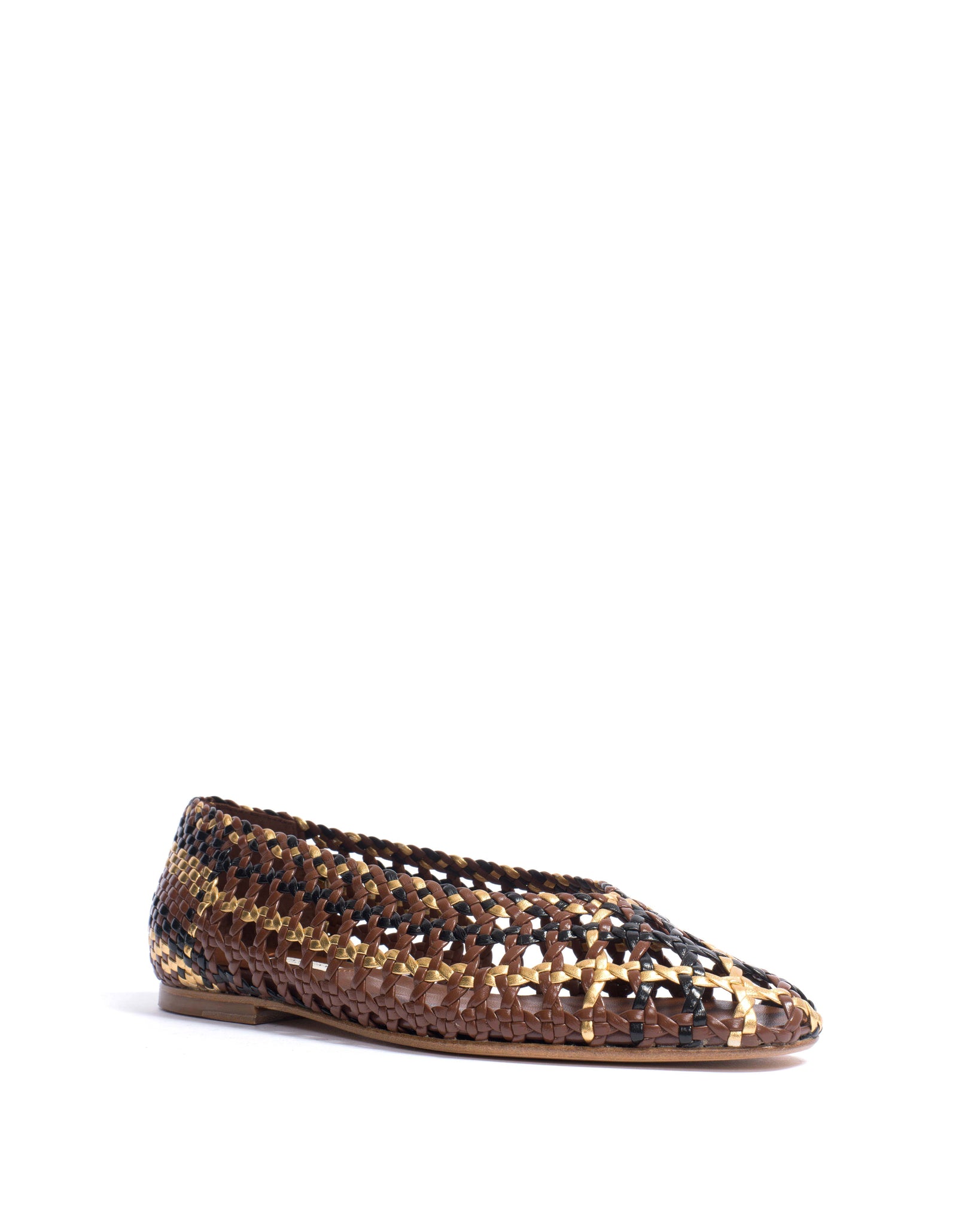 Sessi 10 Hand-braided leather Chocolate mix - Anonymous Copenhagen Shoes