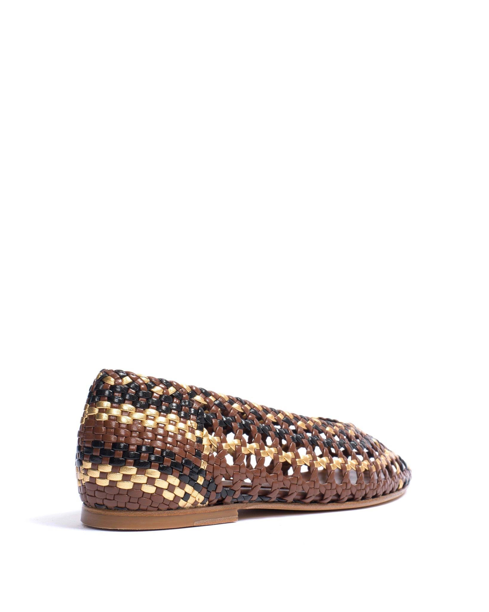 Sessi 10 Hand-braided leather Chocolate mix - Anonymous Copenhagen Shoes