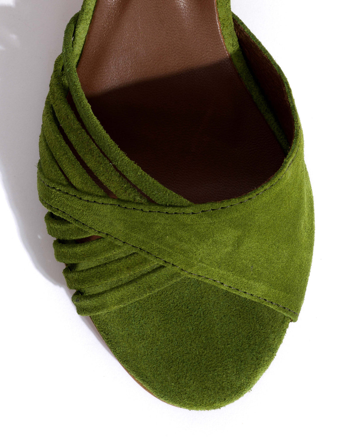 Hermine 50 stiletto Calf suede Grass green