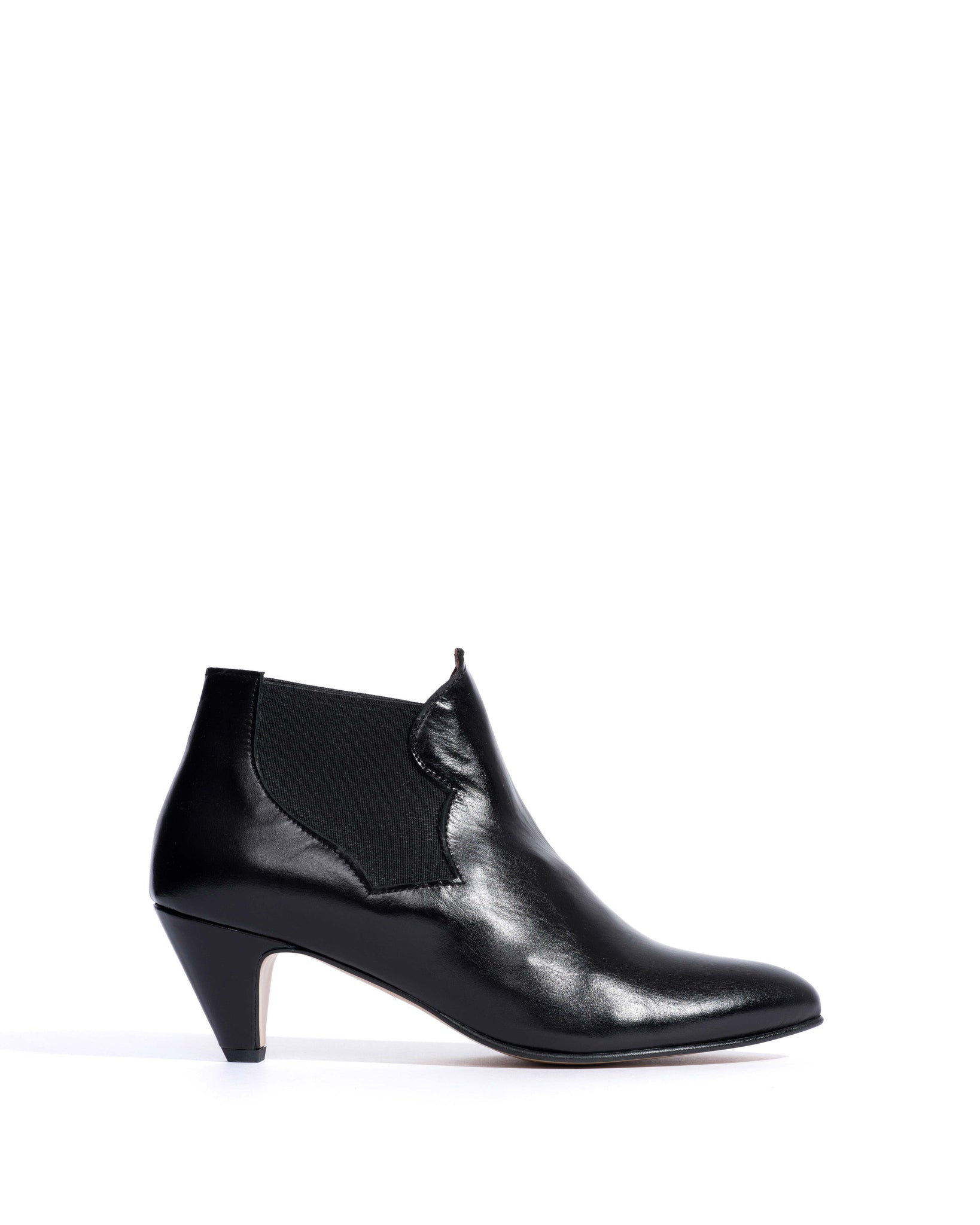 Shalli 50 stiletto Crinkled polished goat Black -