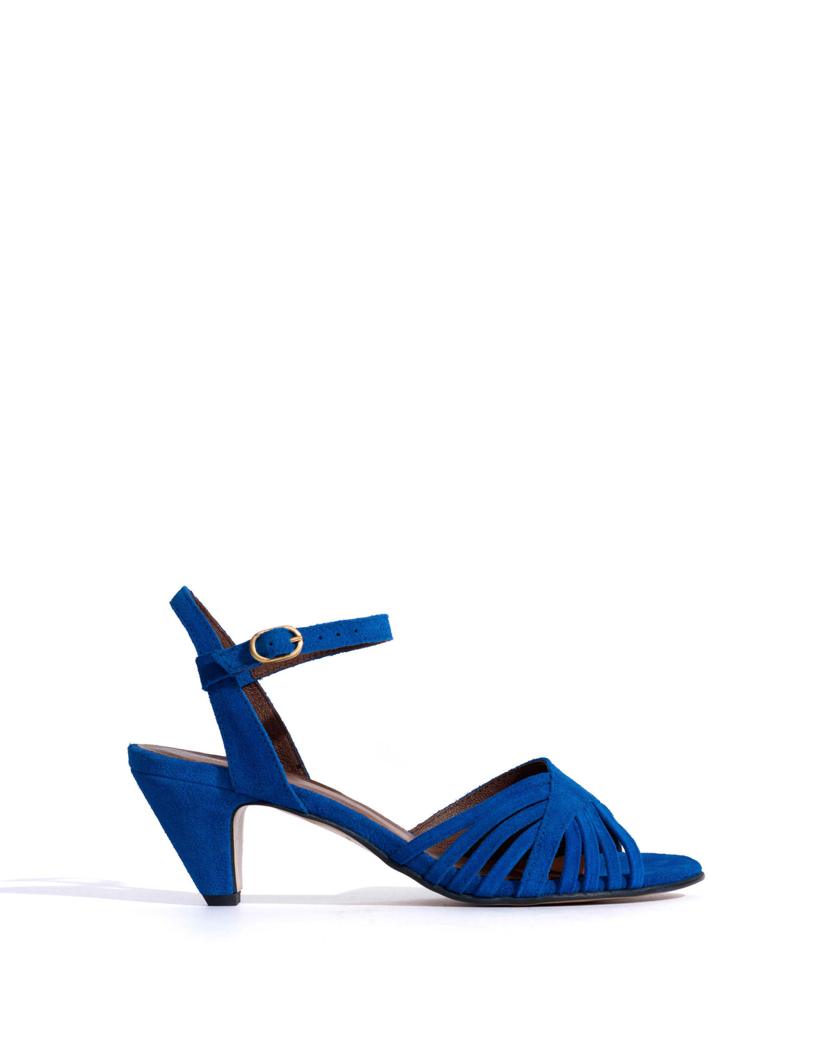 Hermine 50 stiletto Calf suede Electric blue