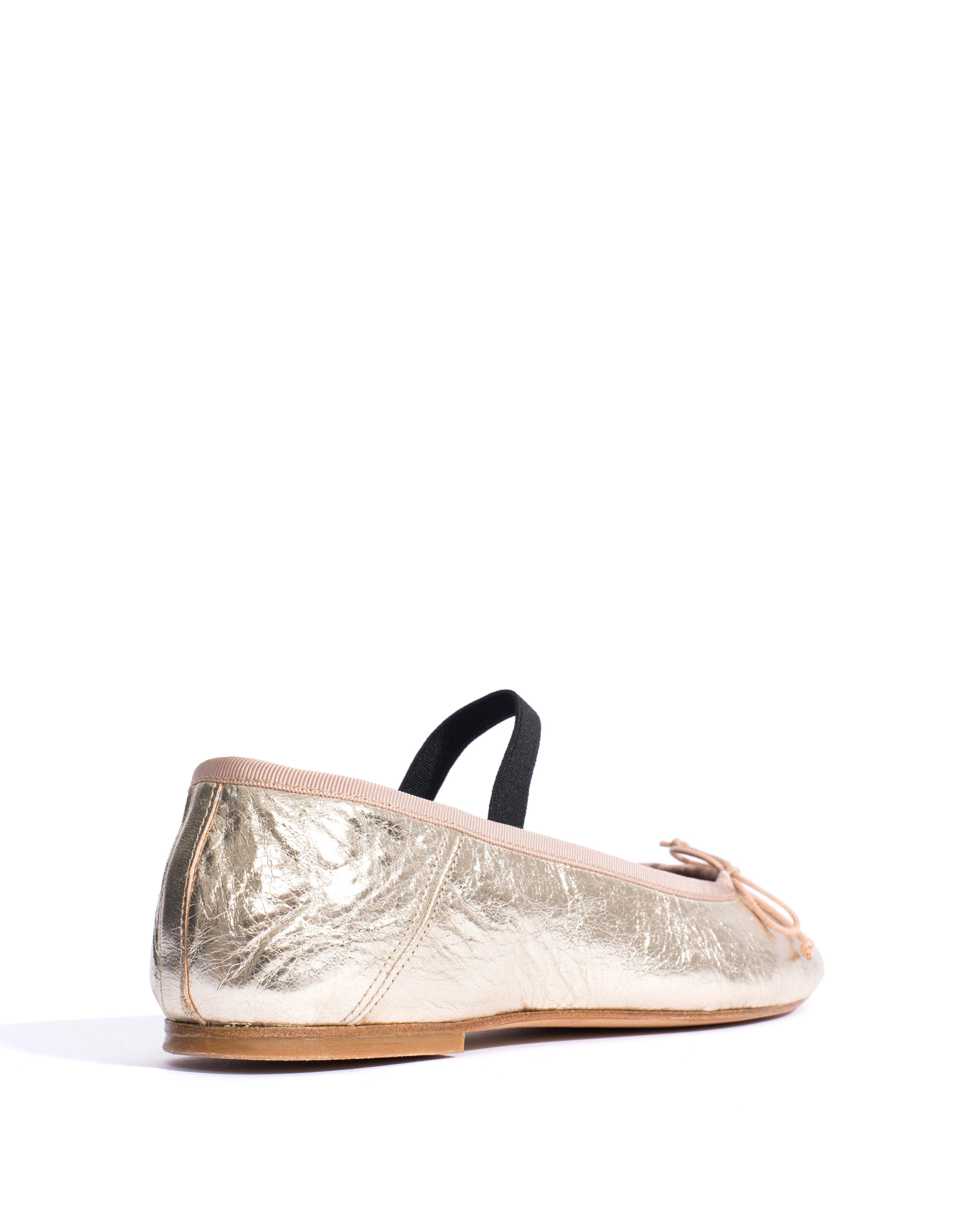 Rhina Grained metallic lamb Champagne