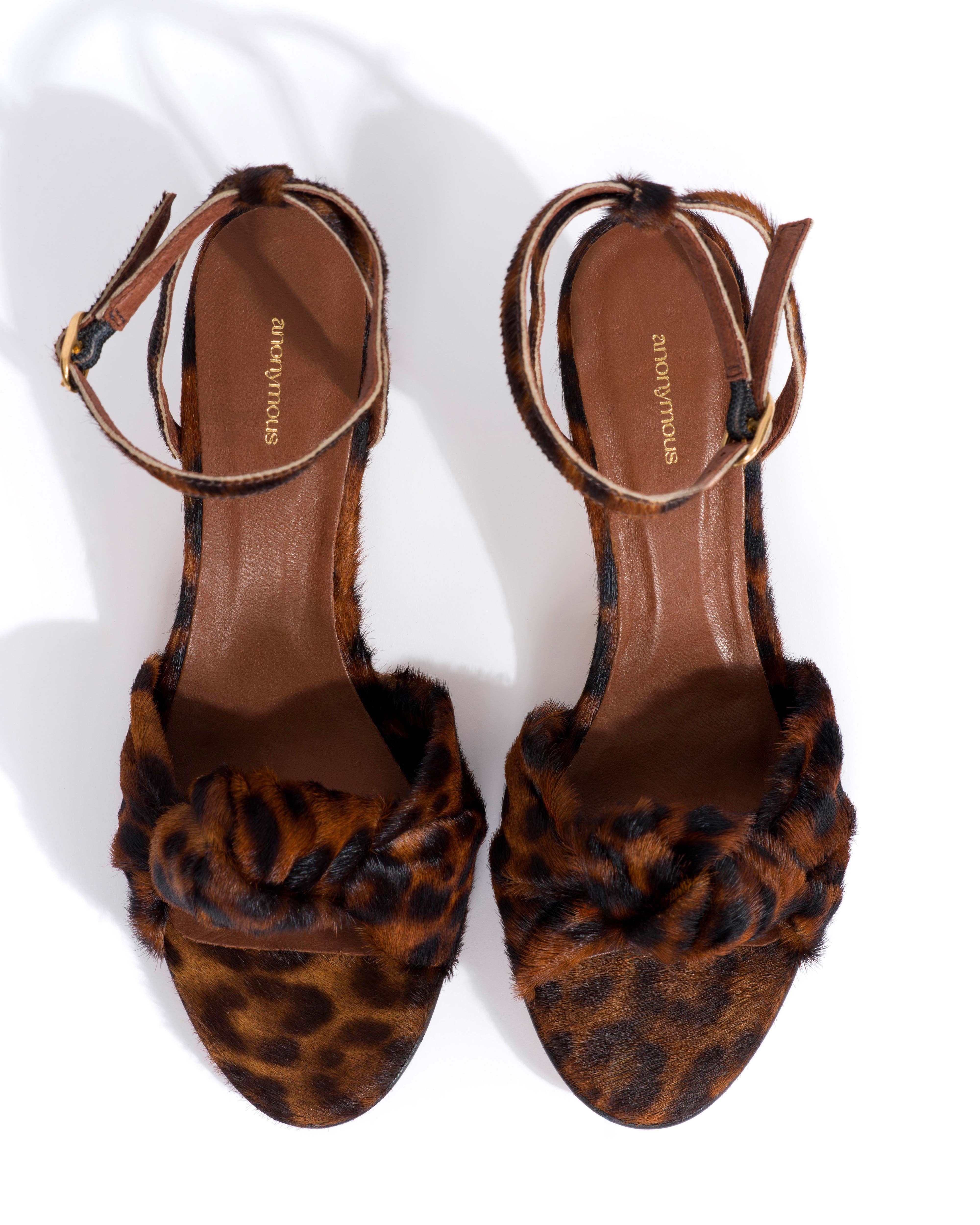 Aliza 50 stiletto Calf hair Leopard