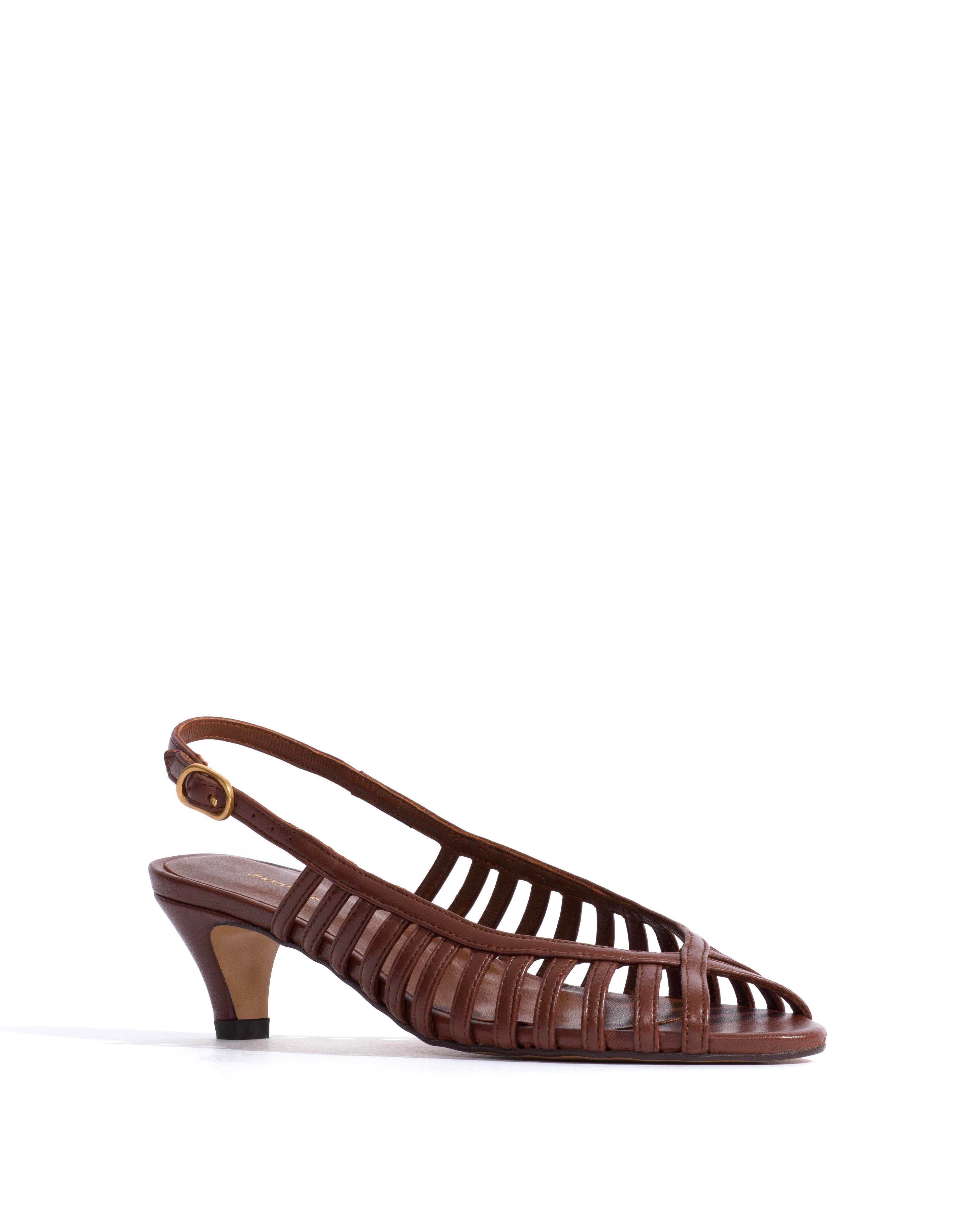 Carminho 40 stiletto Shiny lamb Chocolate