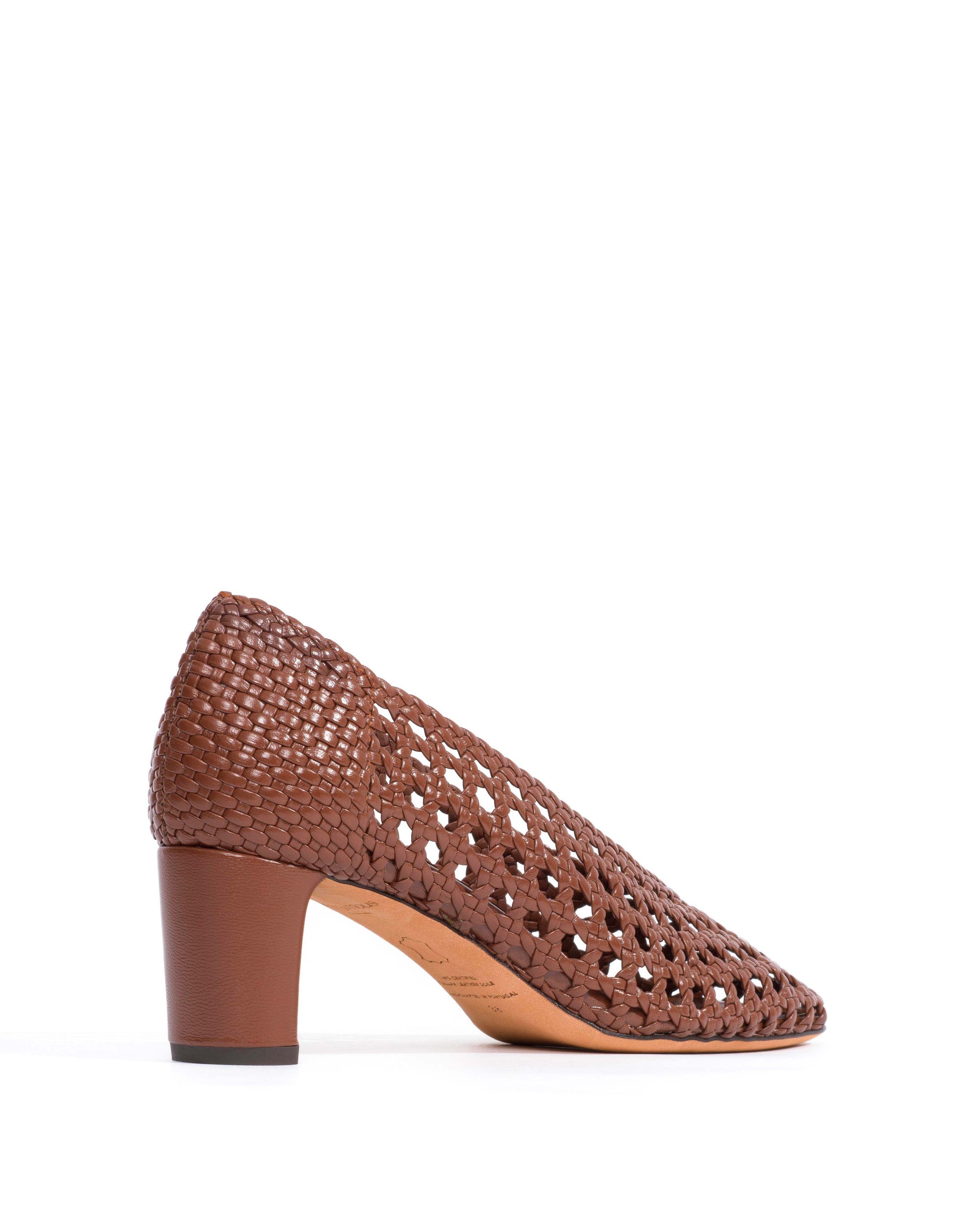 Sessi 60 hand-braided Hand-braided leather Chocolate - Anonymous Copenhagen Shoes