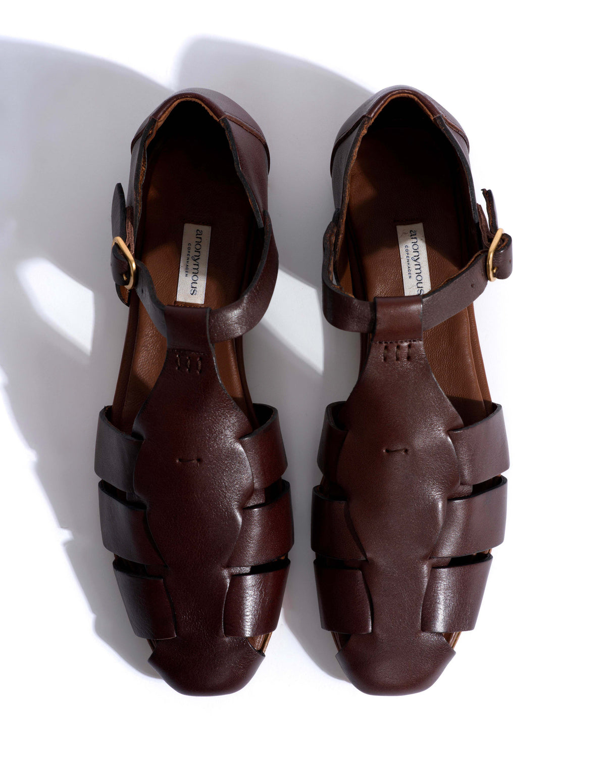Lain flats Vegetal soft calf Coffee brown