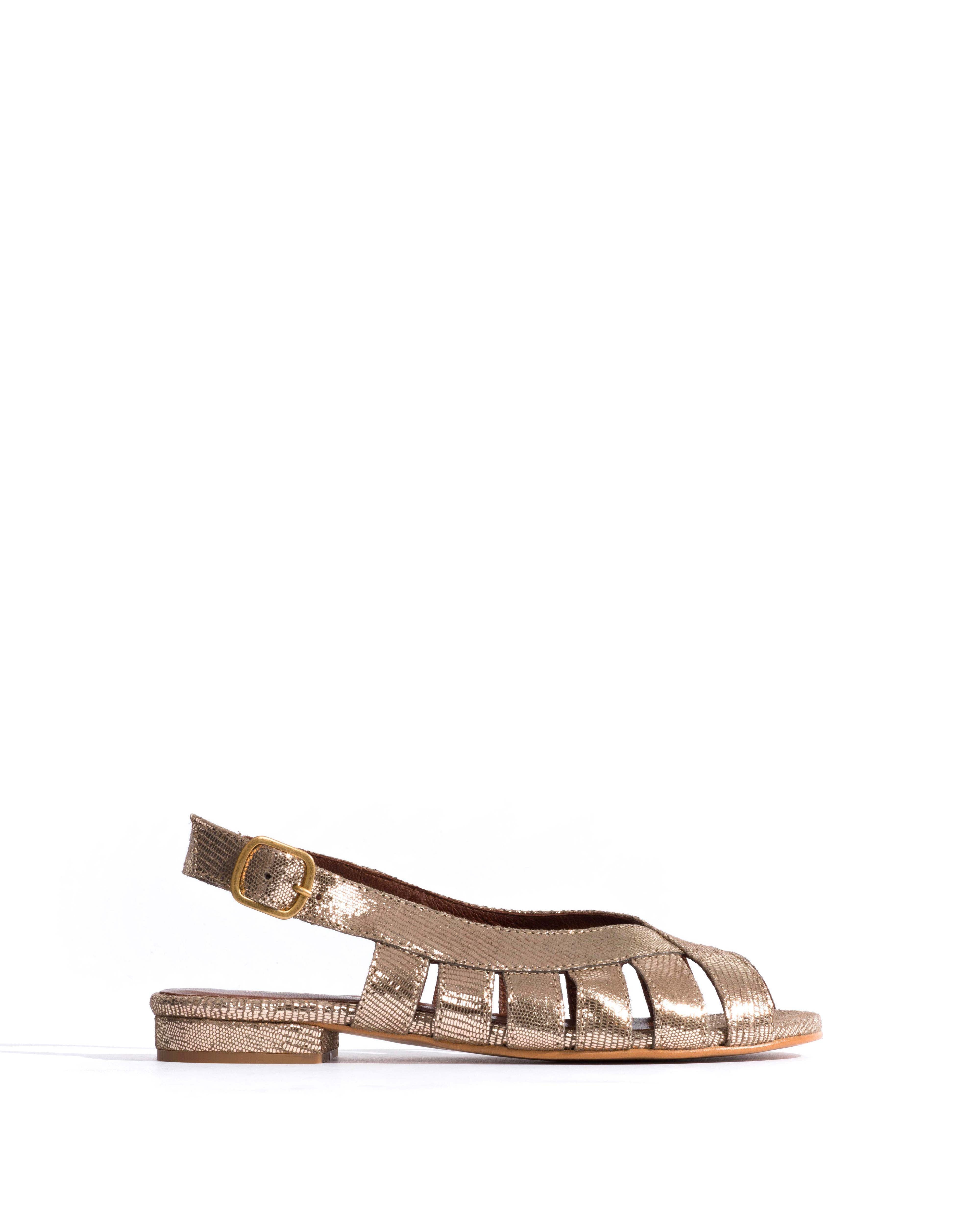 Sophie 20 Lizard metallic goat Vintage champagne