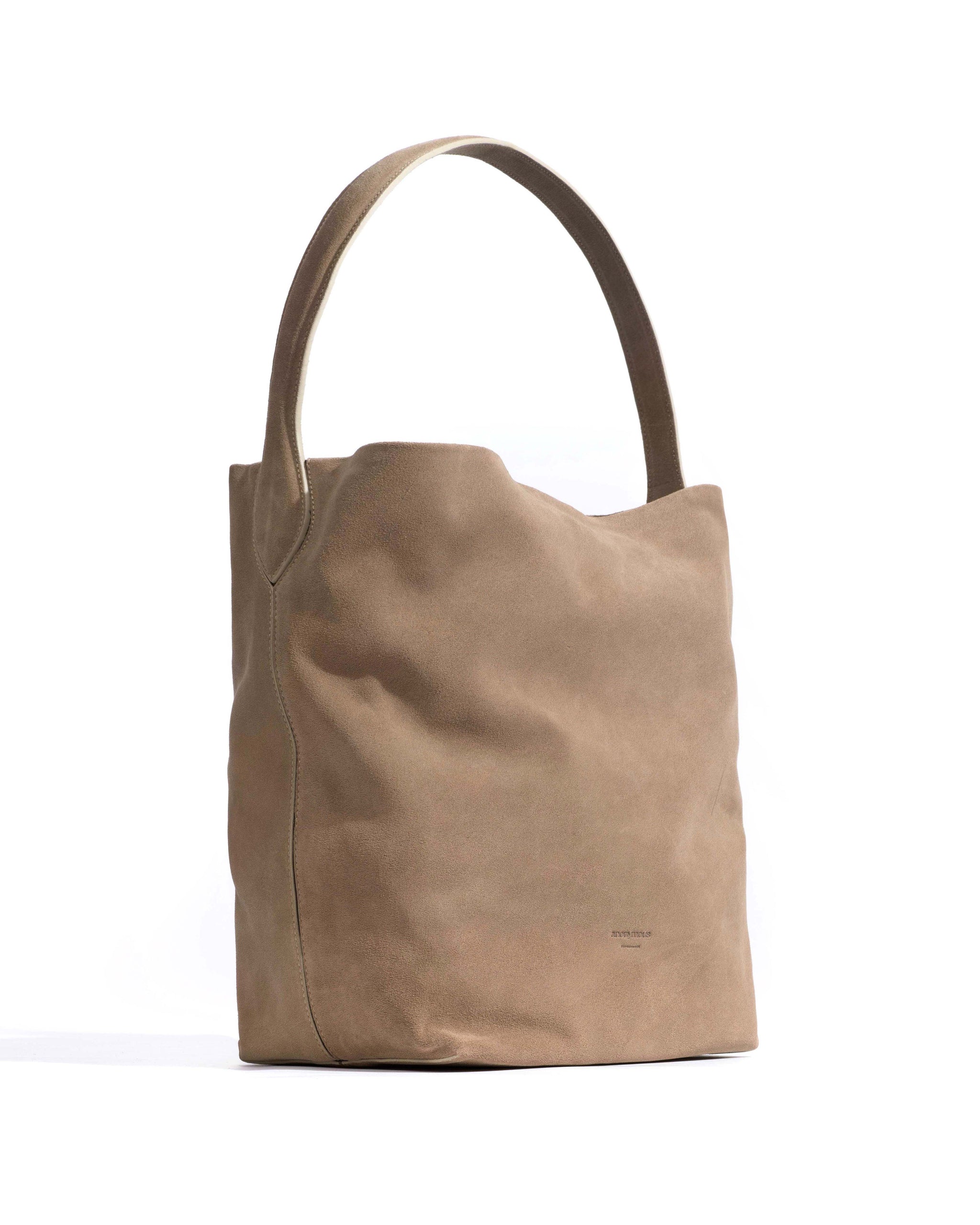 Versa slouchy everyday bag Calf suede Mushroom - Anonymous Copenhagen Bags