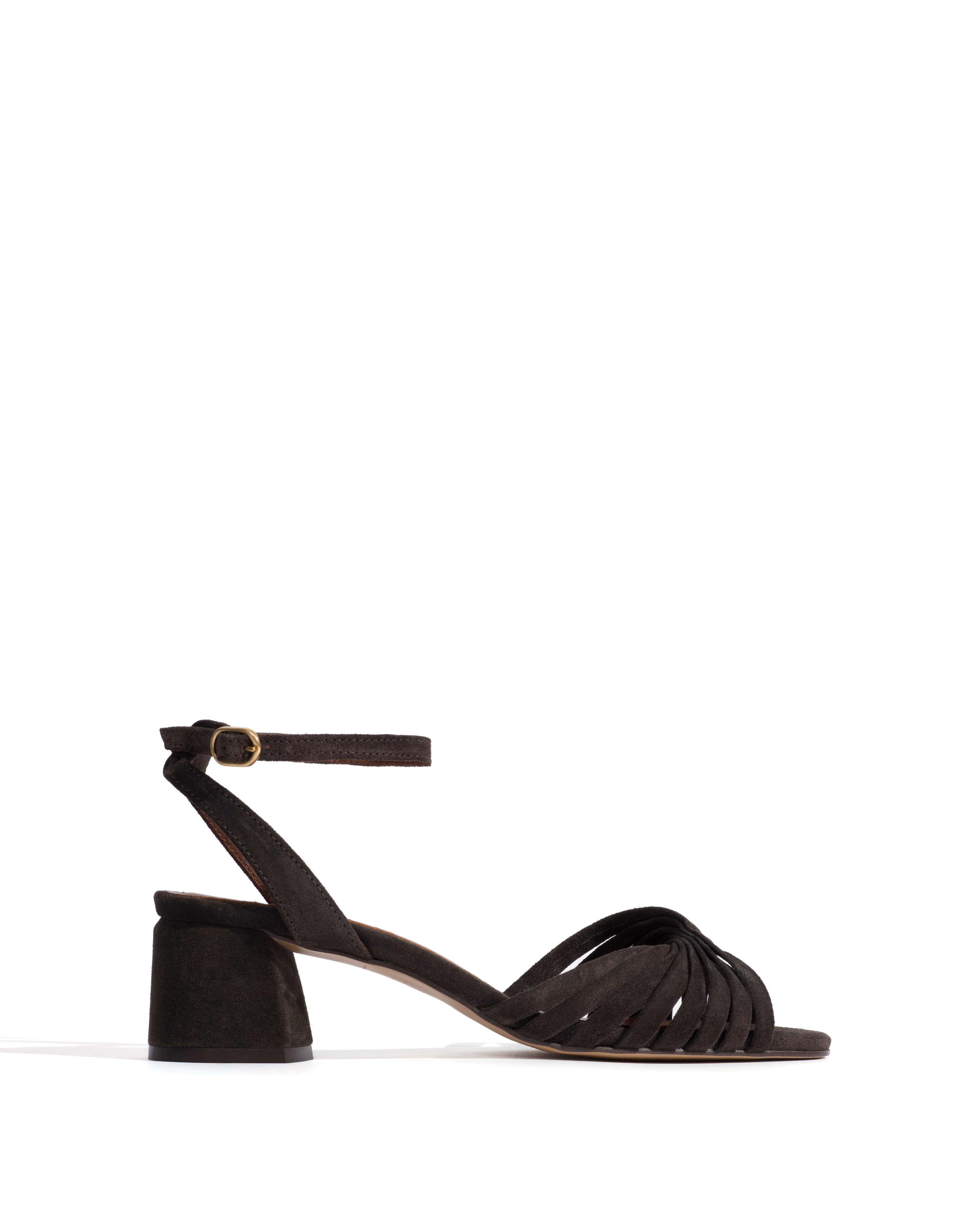 Margriet Calf suede Espresso brown
