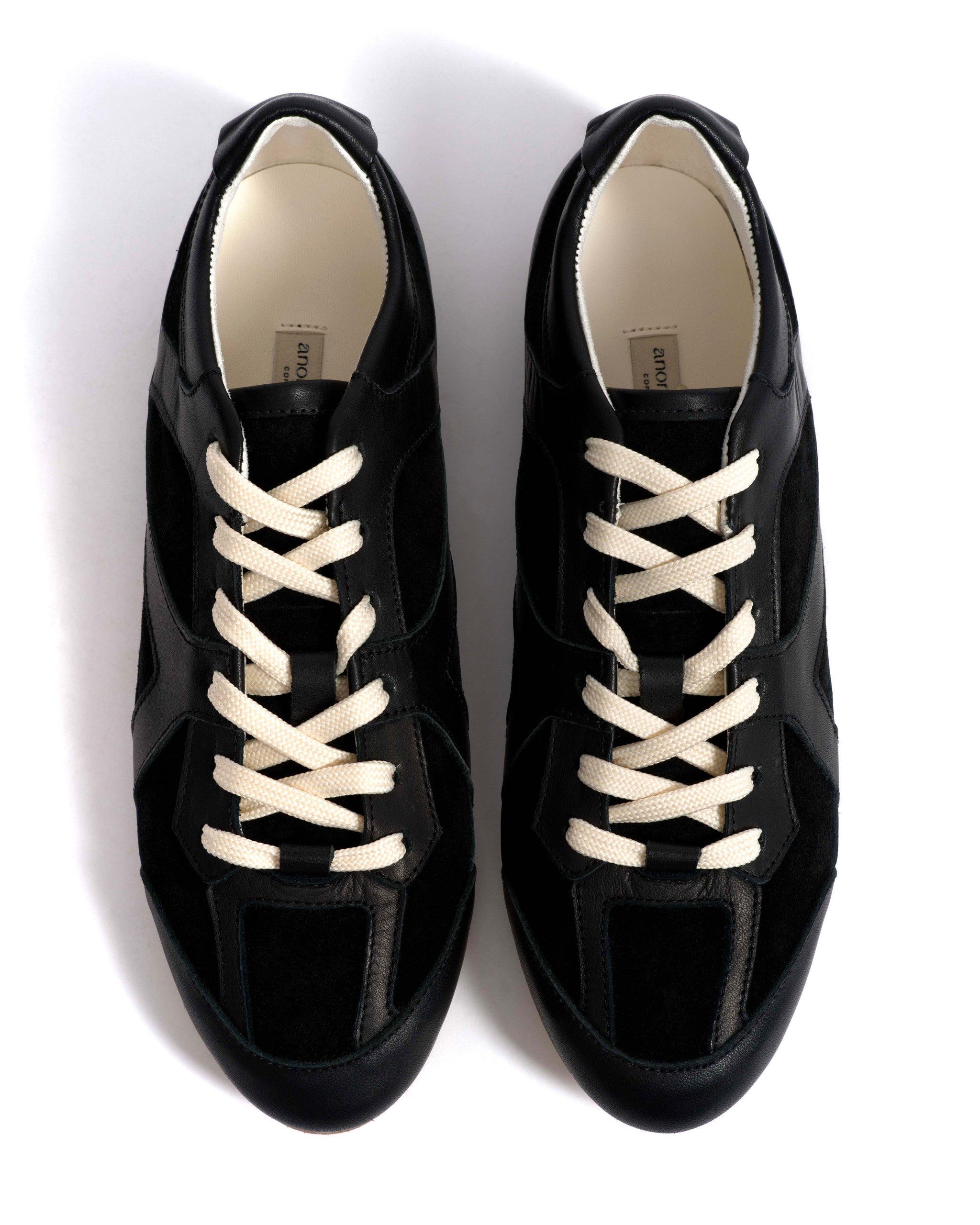 Sneakerina Shiny lamb & suede leather Black - Anonymous Copenhagen Sneakers