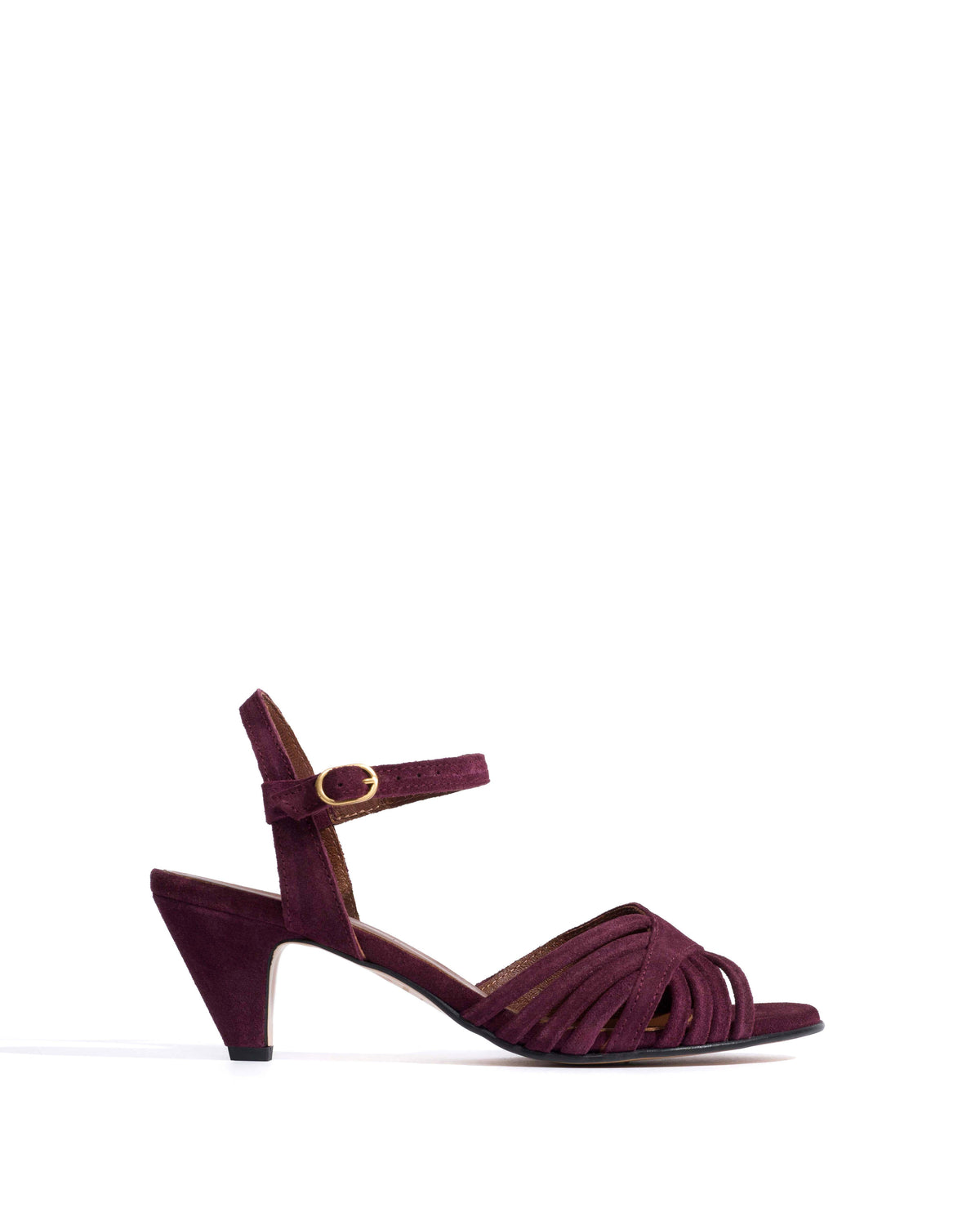 Hermine 50 stiletto Calf suede Fig purple