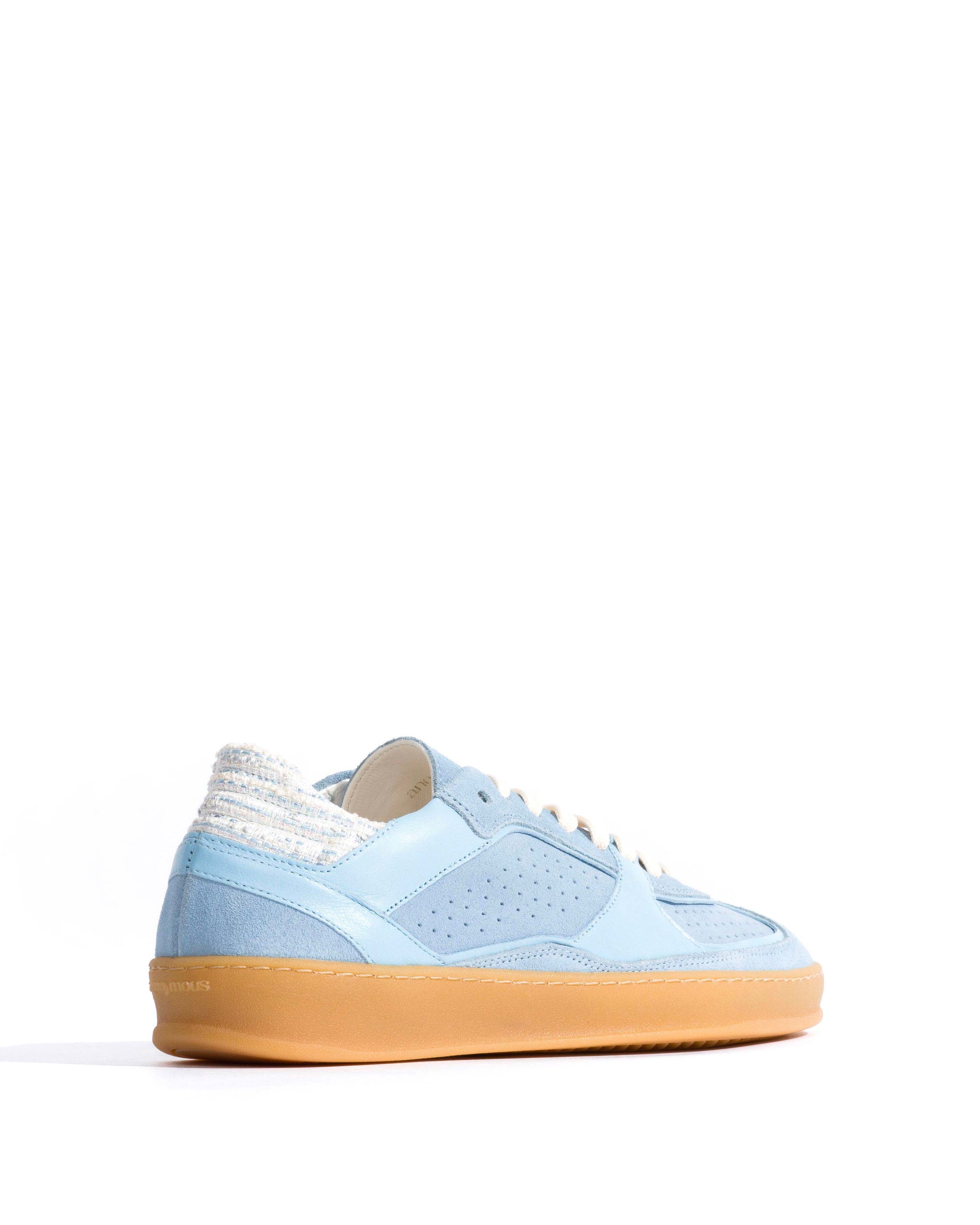Dabbie Calf suede & sleek leather & boucle Porcelain blue & white porcelain blue
