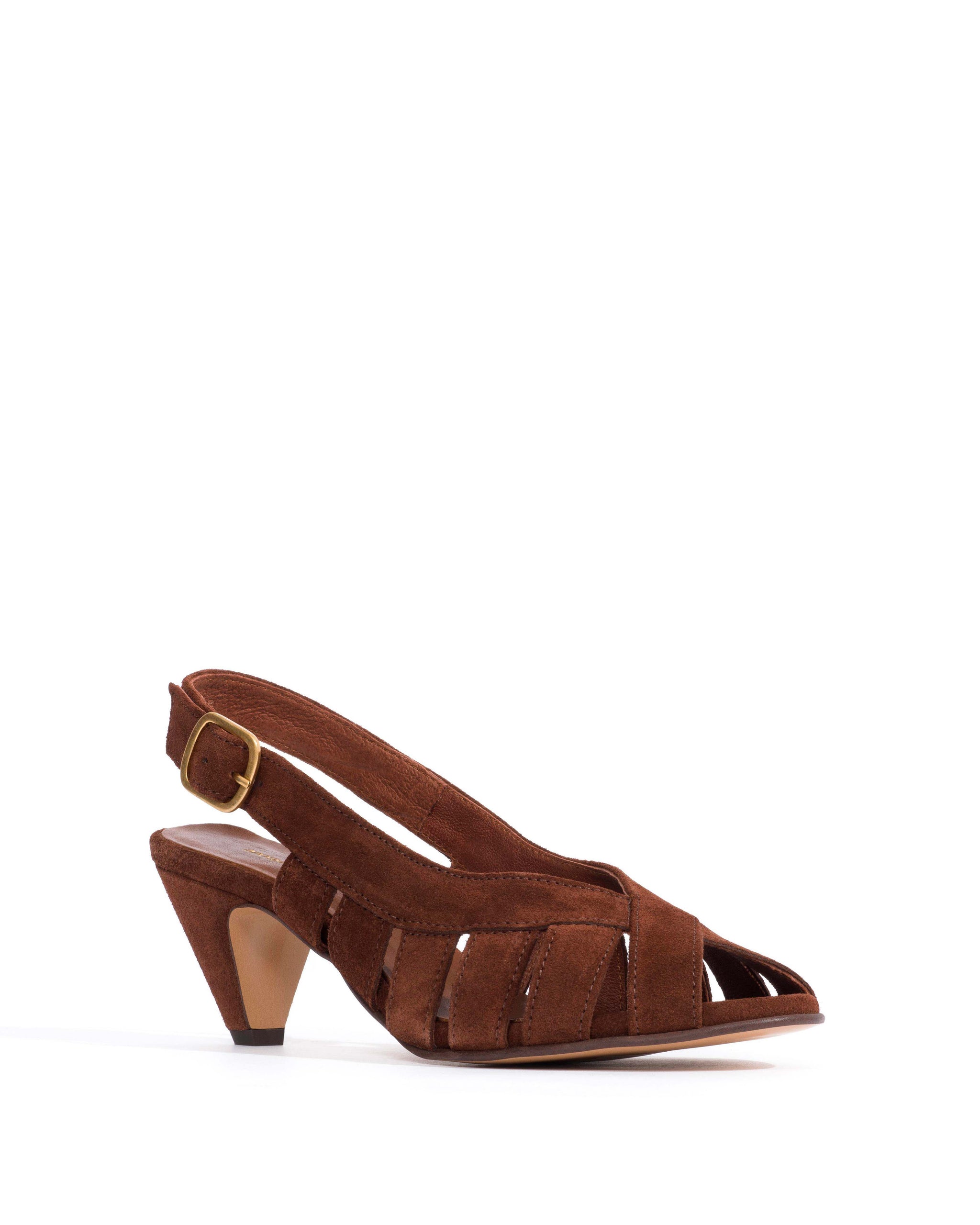 Sophie 50 stiletto Calf suede Chocolate - Anonymous Copenhagen Shoes
