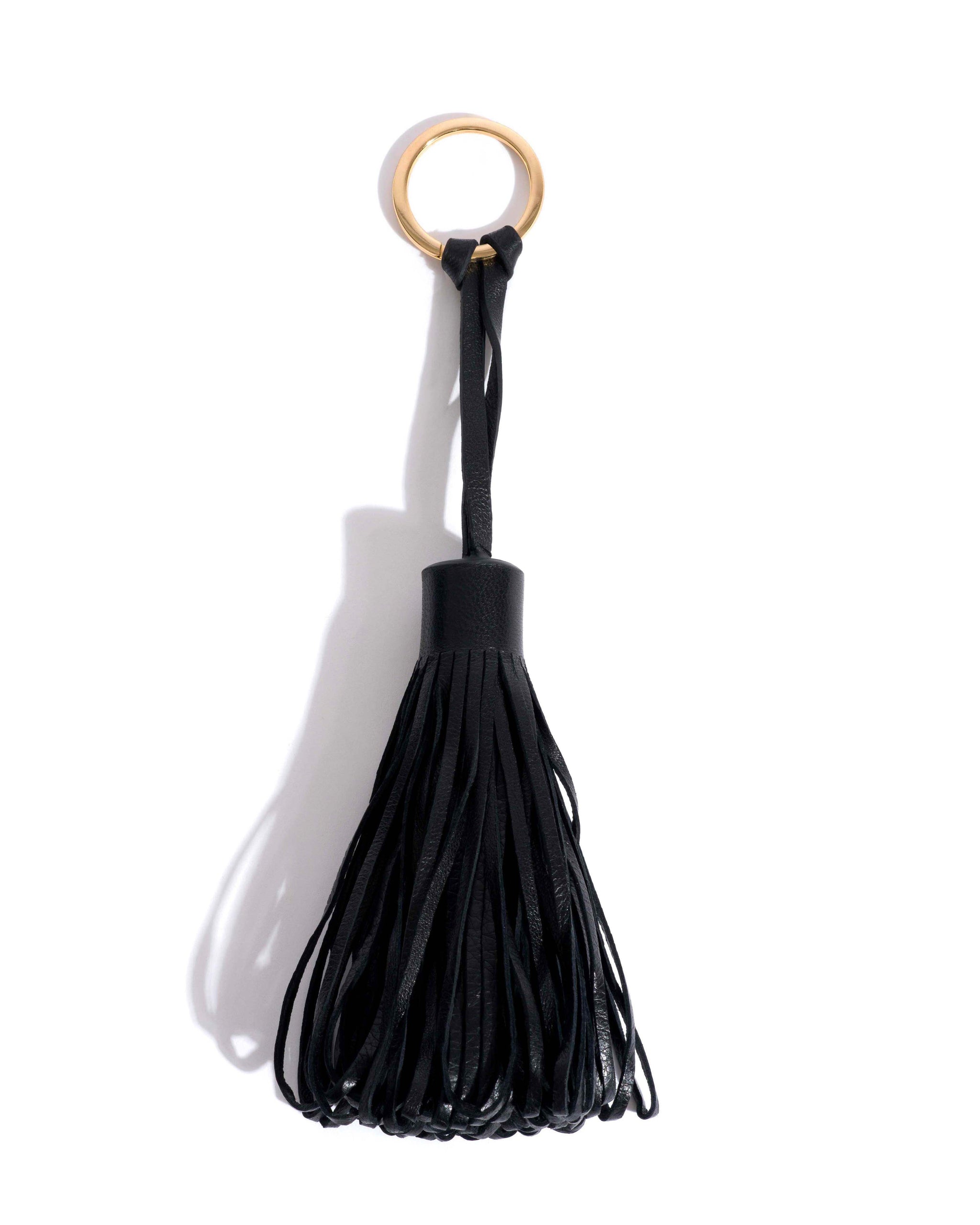 Katty fringe keyring Shiny lamb Black - Anonymous Copenhagen Small Leather Goods