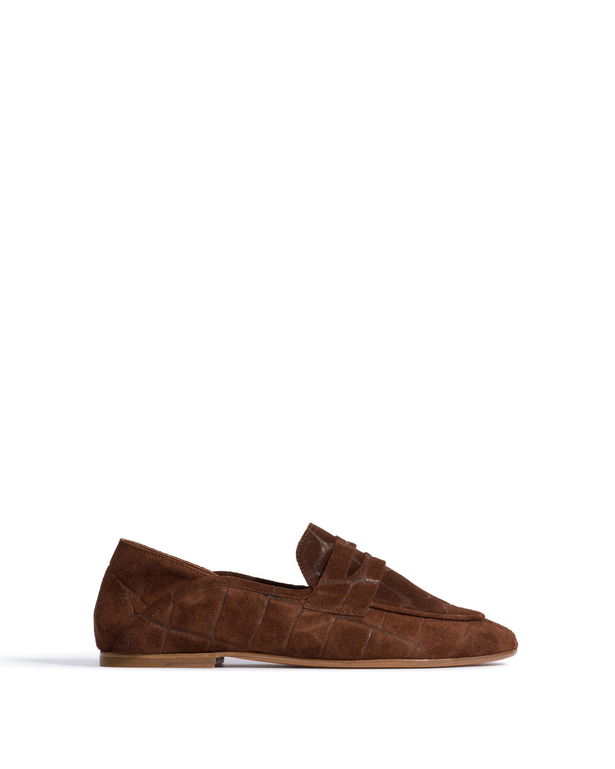 Lindsay Croco calf suede Chocolate
