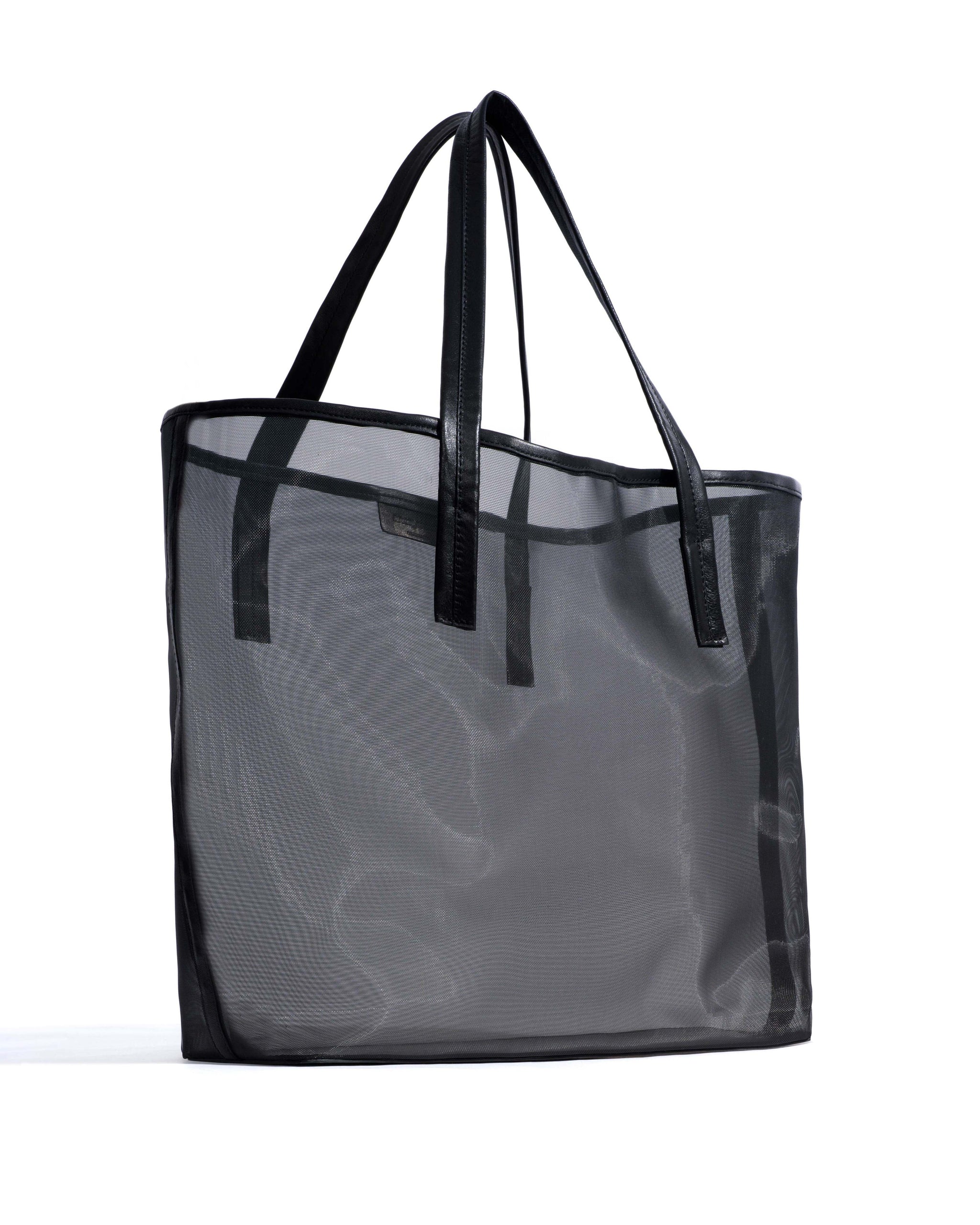 Ruba shopper mesh Shiny lamb & mesh Black - Anonymous Copenhagen Bags