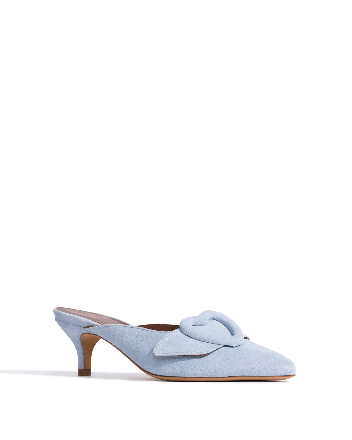 Shila 50 kitten Calf suede Porcelain blue