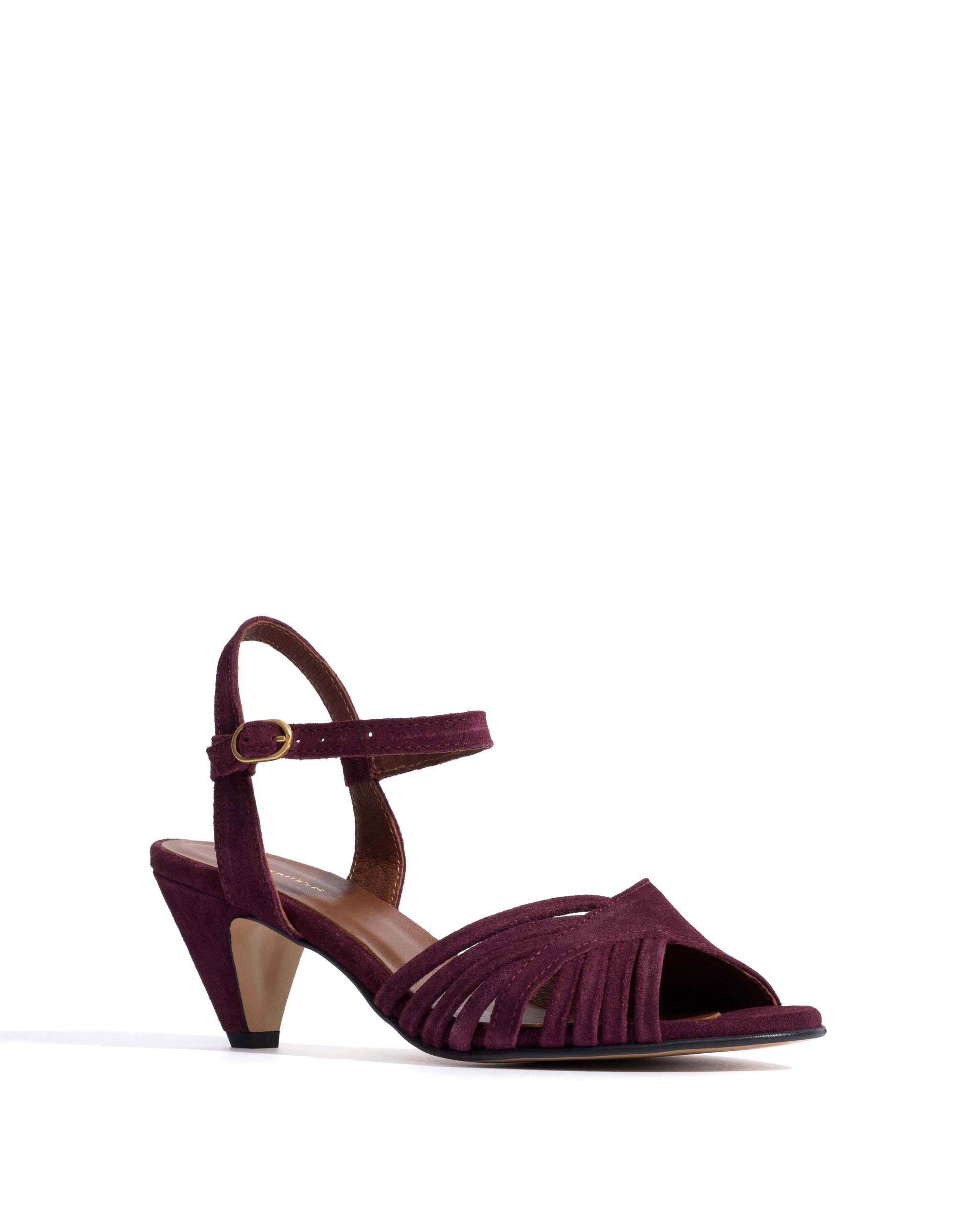 Hermine 50 stiletto Calf suede Fig purple - Anonymous Copenhagen Heels