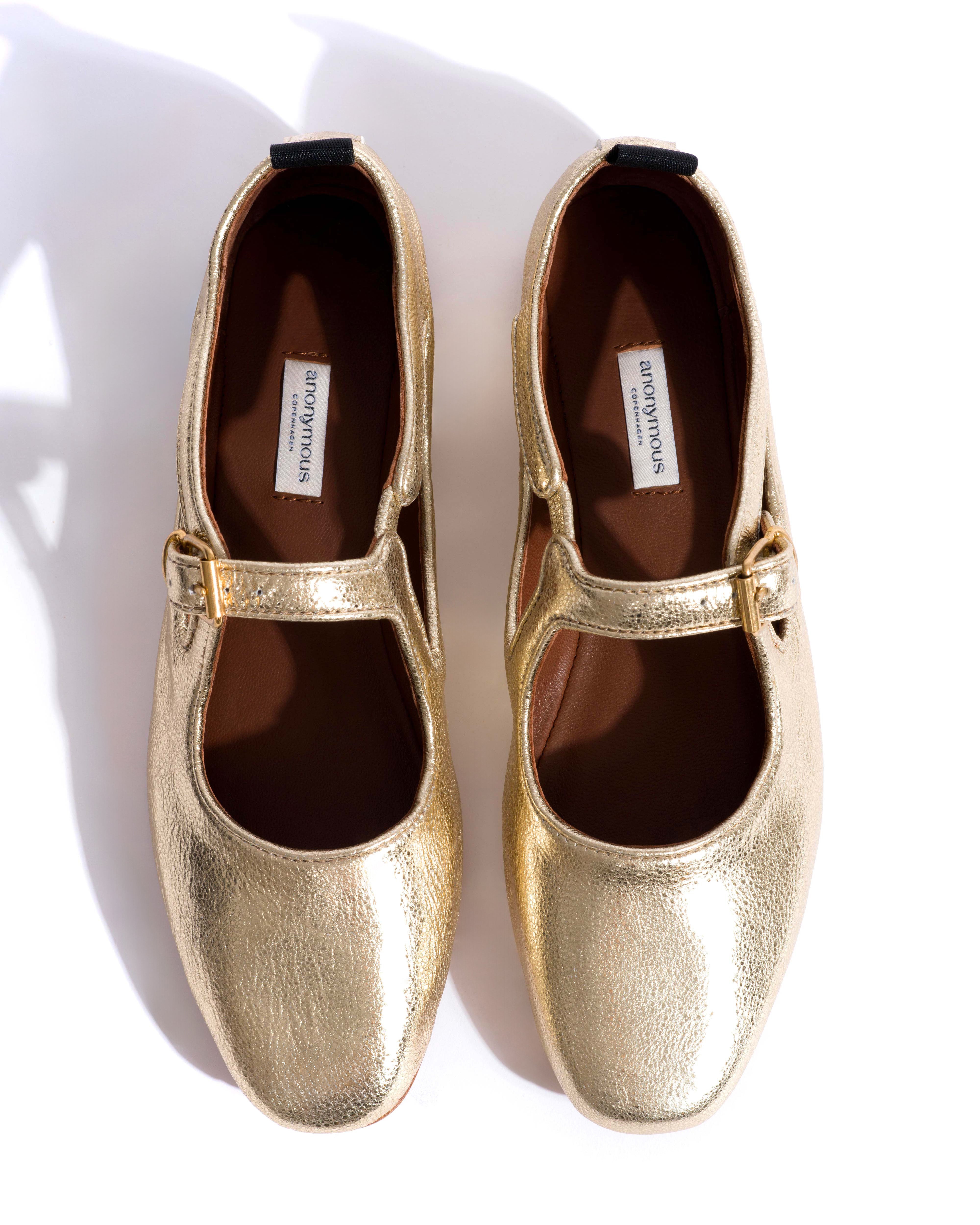 Praise Grained metallic goat Champagne