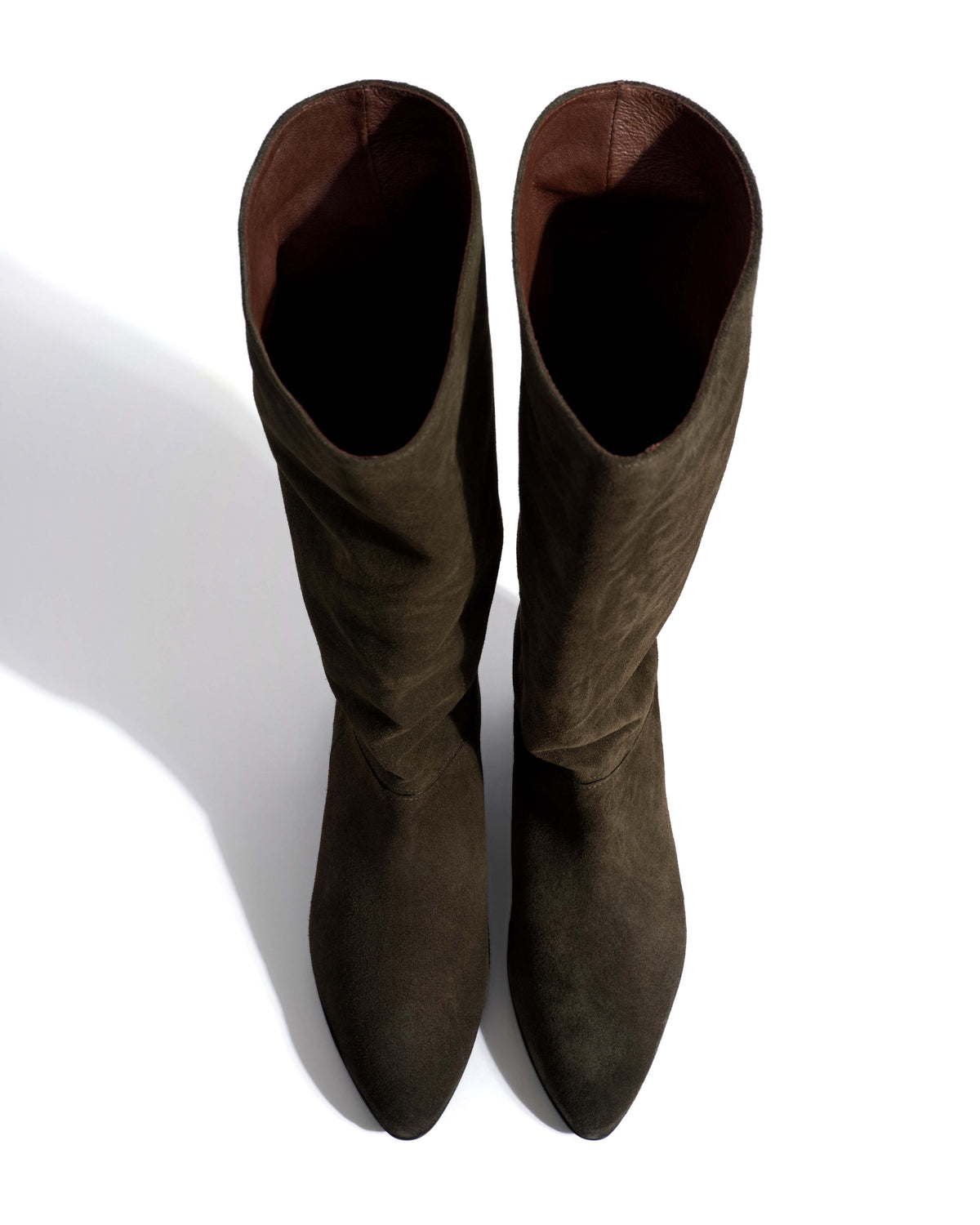 Jasmina 20 Calf suede & sleek leather Moss green