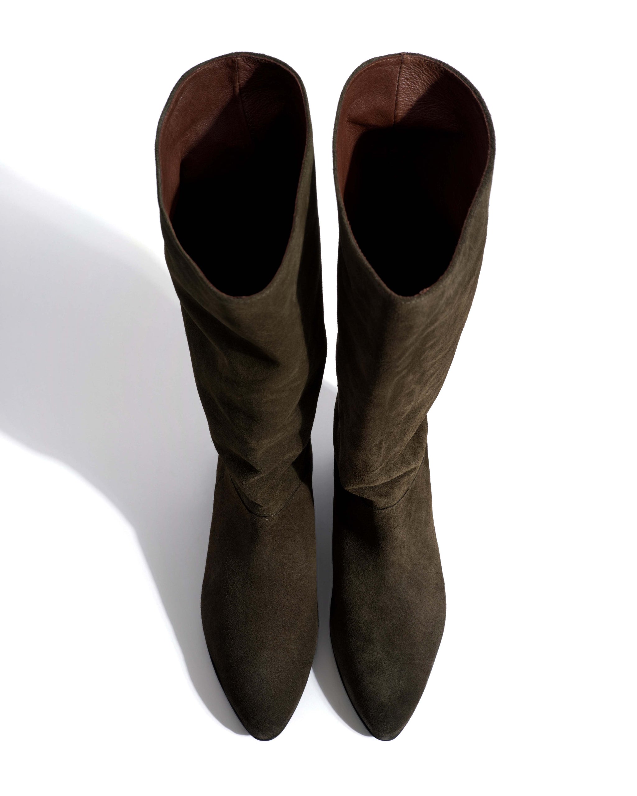 Jasmina 20 Calf suede & sleek leather Moss green