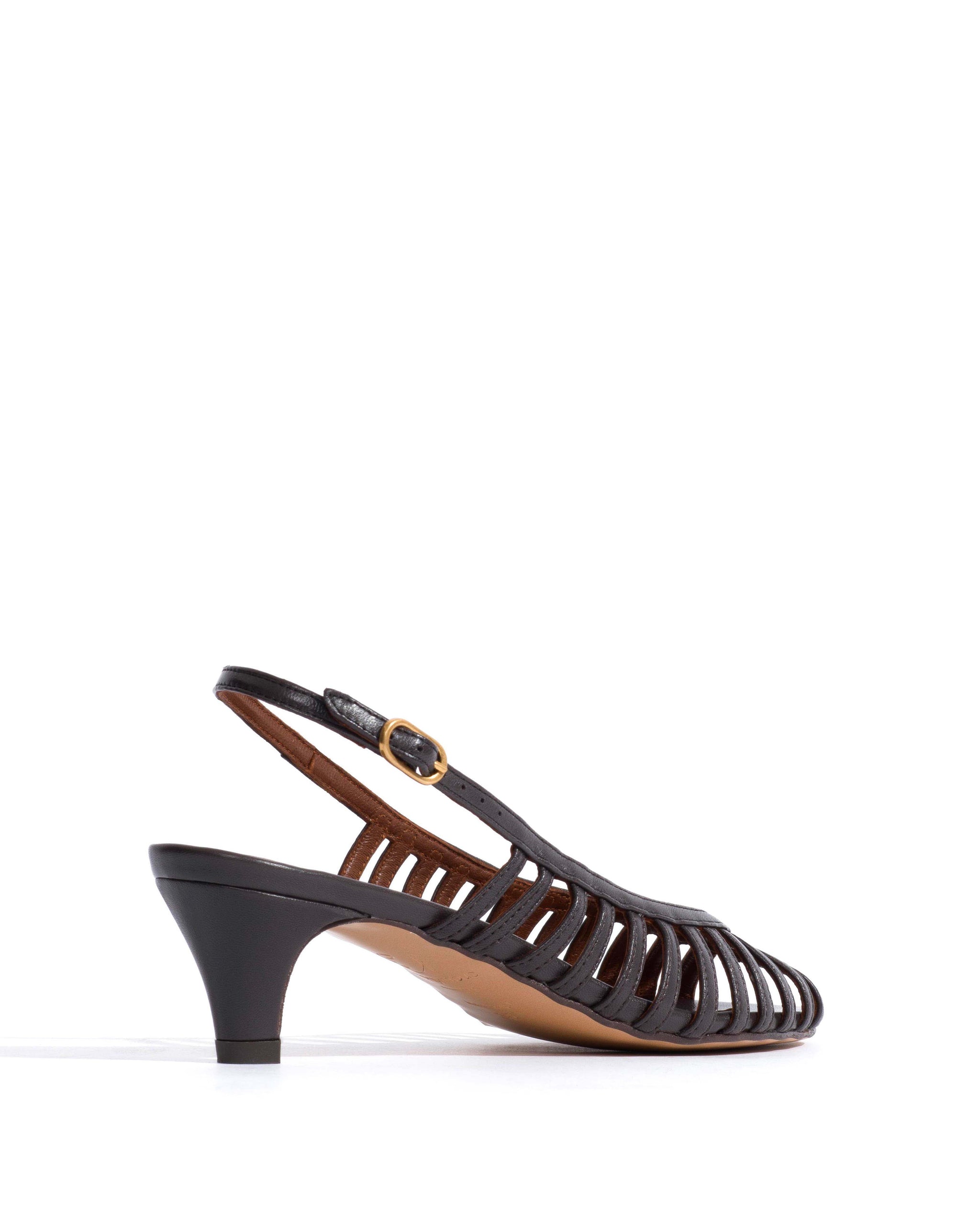 Carminho 40 stiletto Shiny lamb Espresso brown