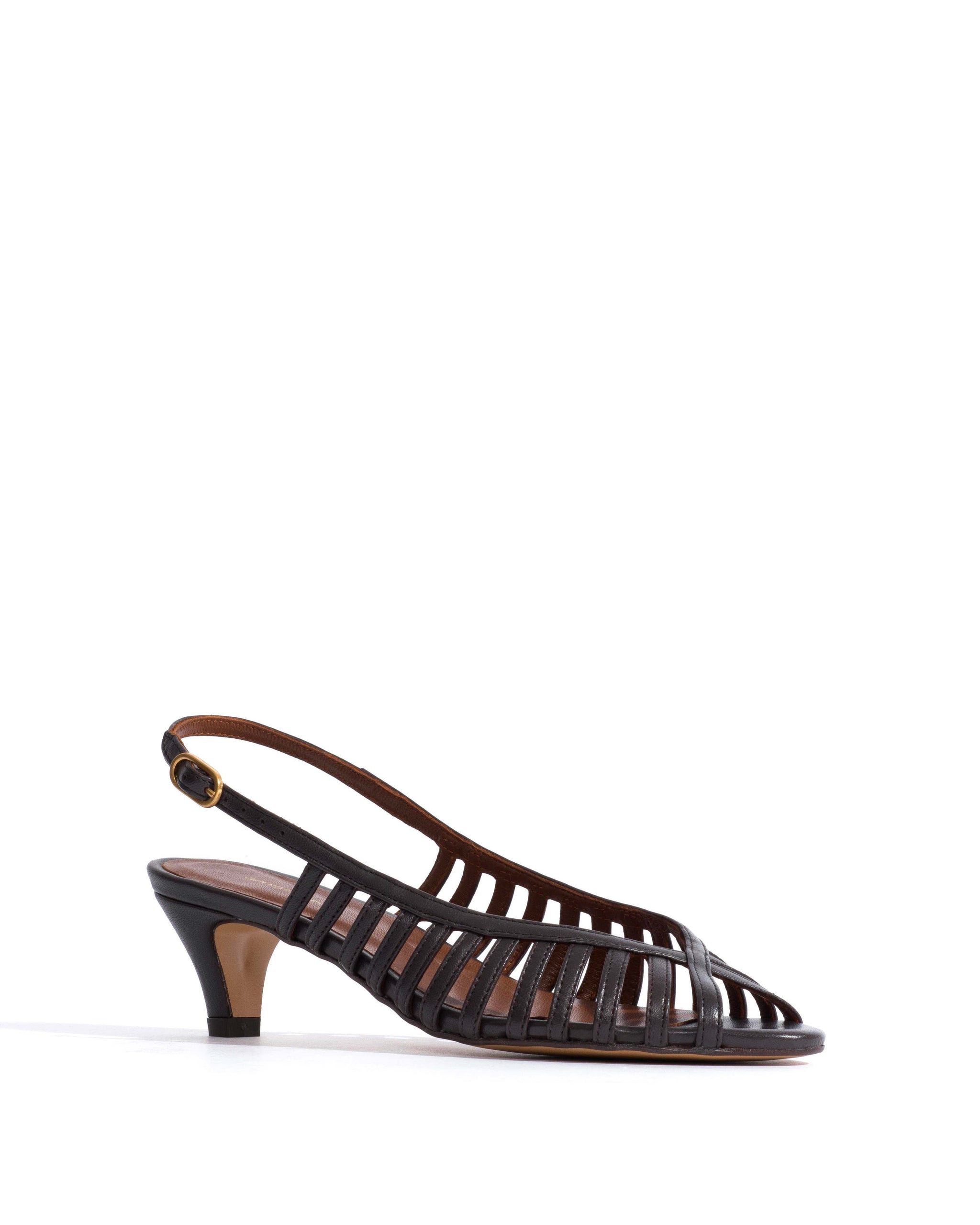 Carminho 40 stiletto Shiny lamb Espresso brown