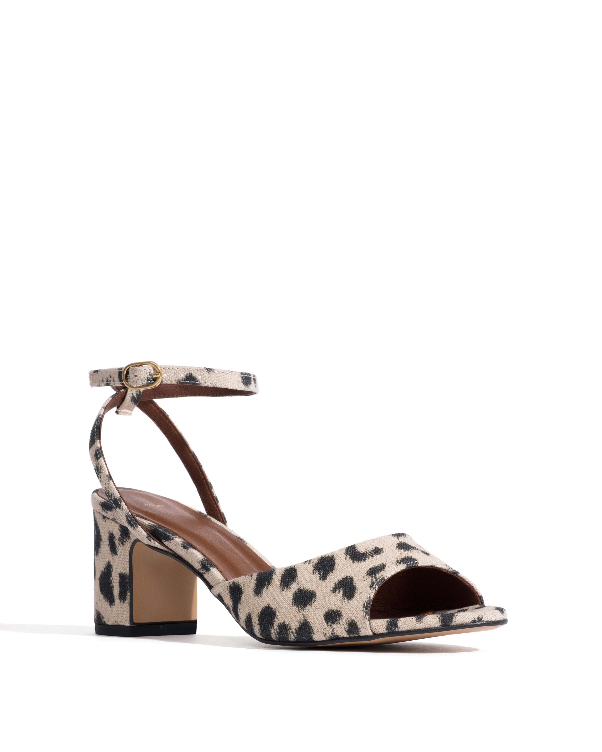 Jolie 55 Natural cotton-linen Leopard