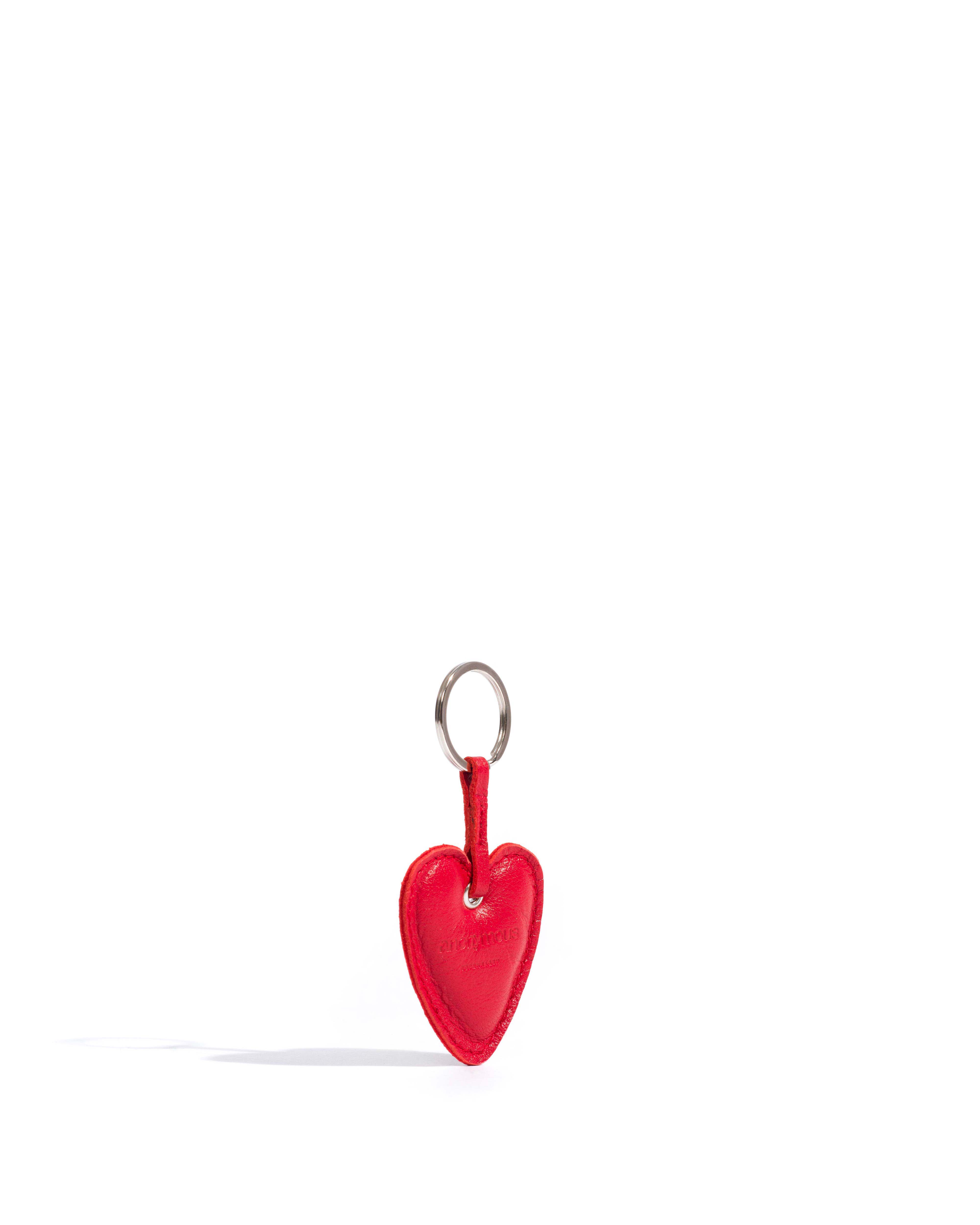 Heart keyring Shiny lamb Ruby red
