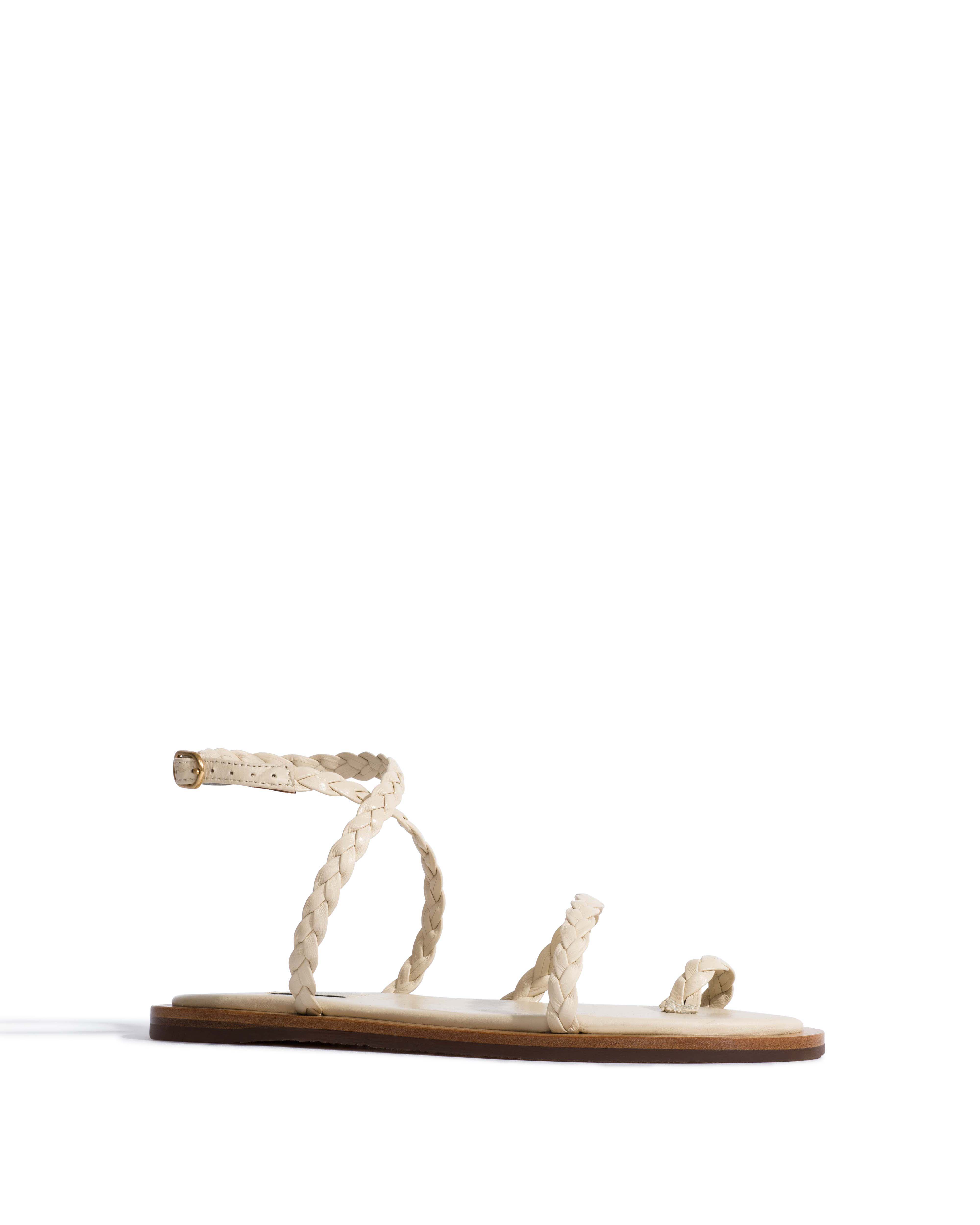 Cinca 10 hand-braided Hand-braided leather White sand