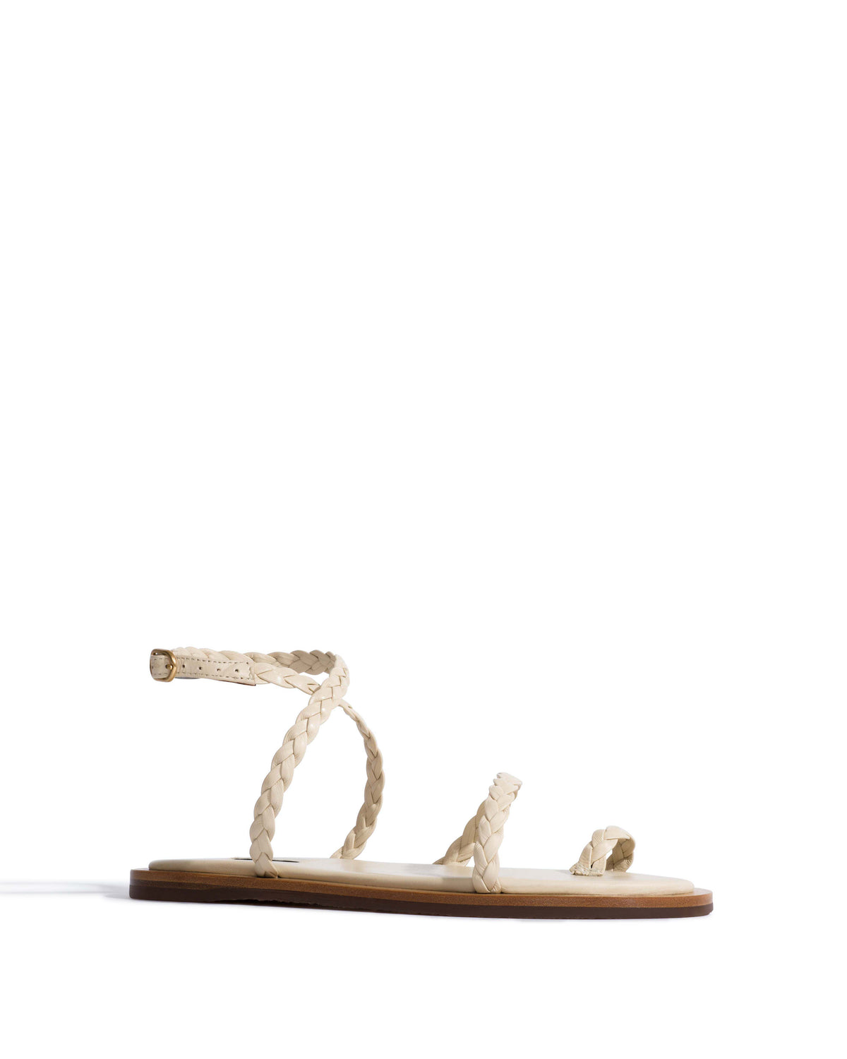 Cinca 10 hand-braided Hand-braided leather White sand
