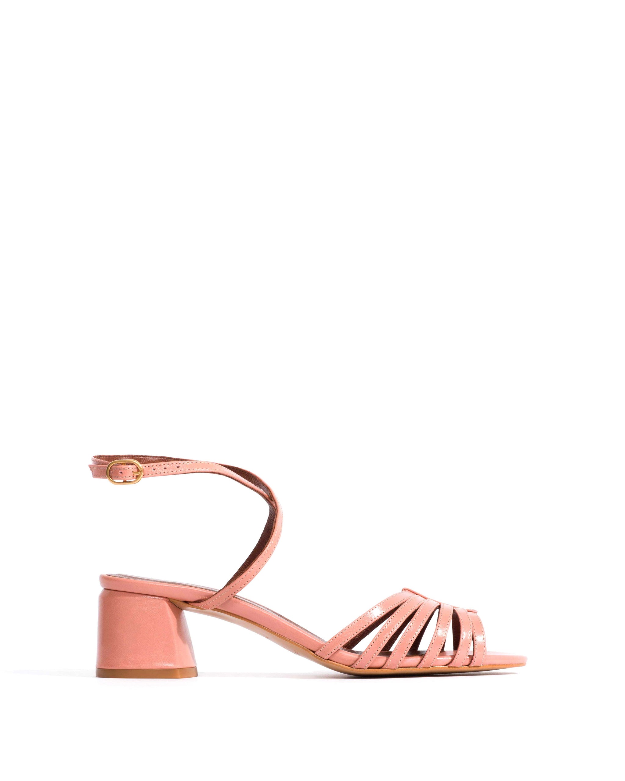 Tangie open Crinkled polished goat Misty coral - Anonymous Copenhagen Heels