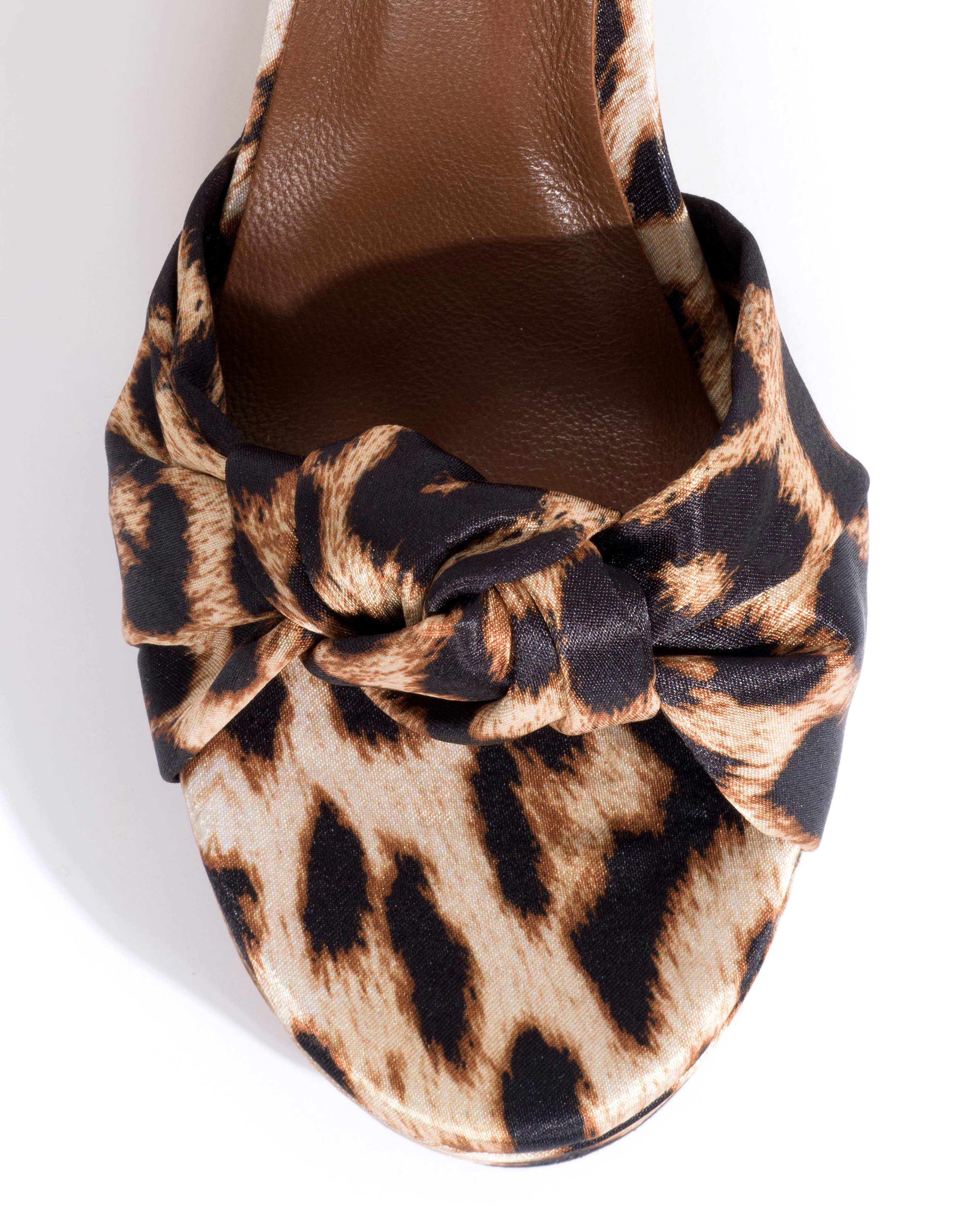 Aliza 85 platform Satin print Leopard