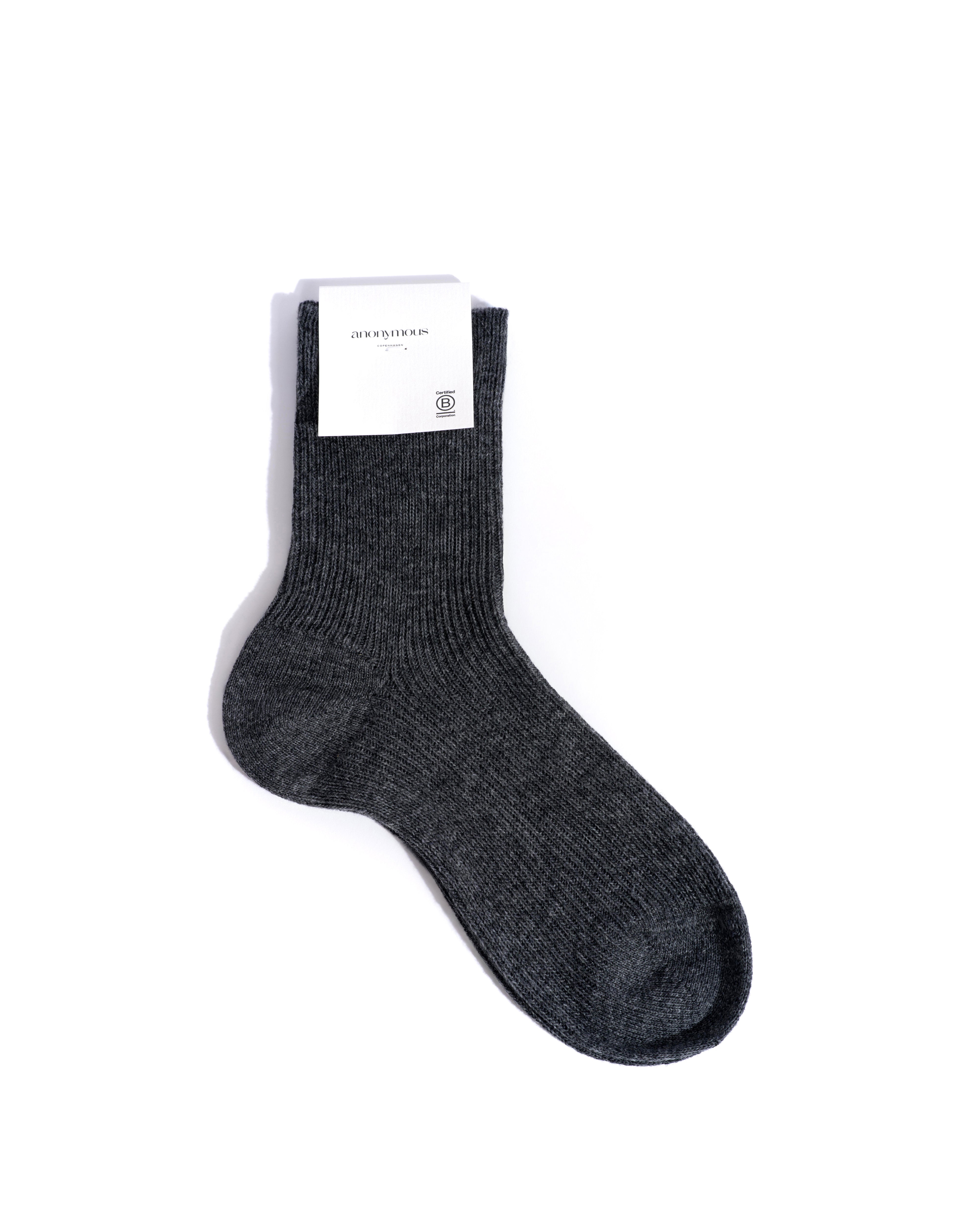 Lanai cashmere socks 70% wool 30% cashmere Dark grey