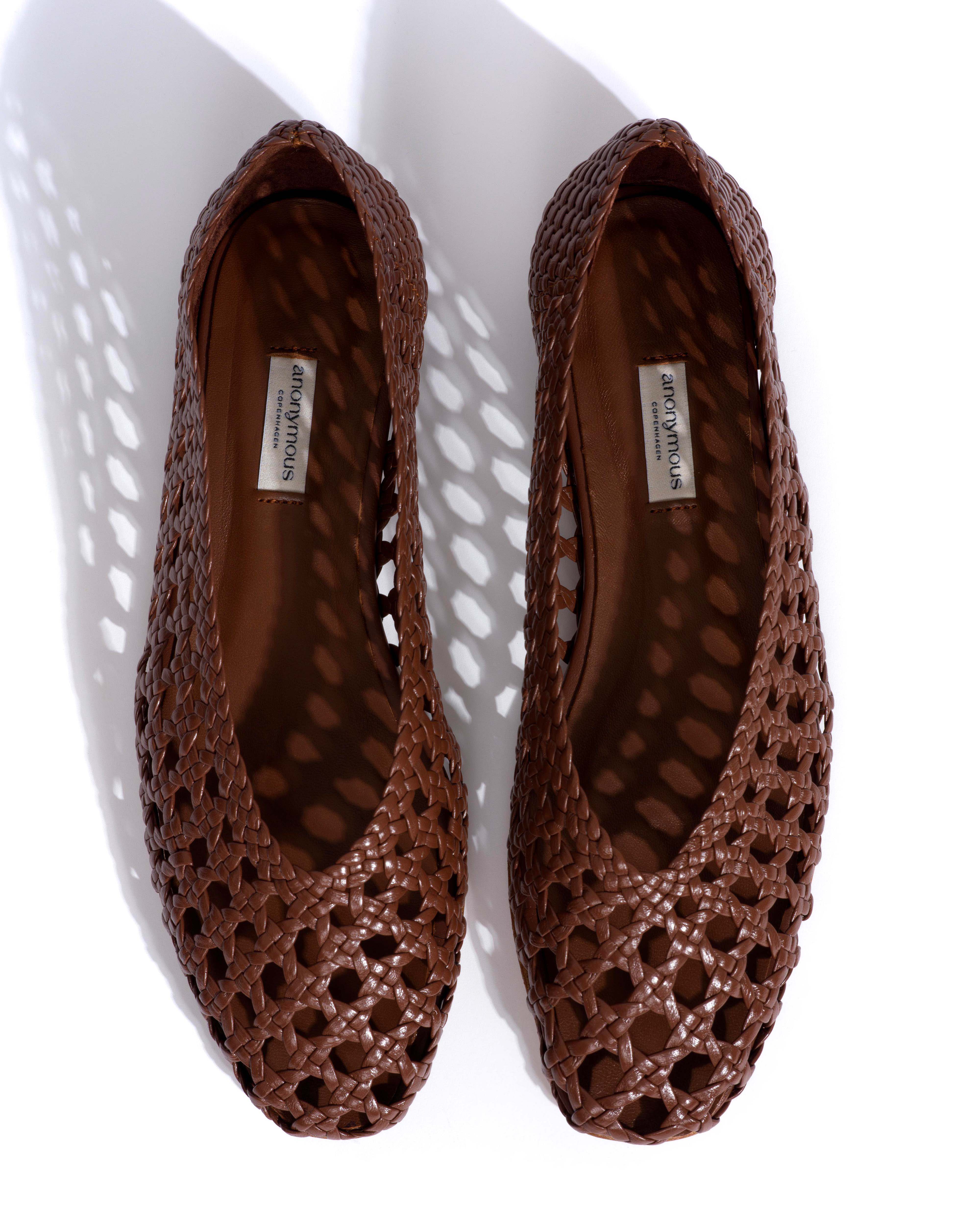 Sessi 40 hand-braided Hand-braided leather Chocolate