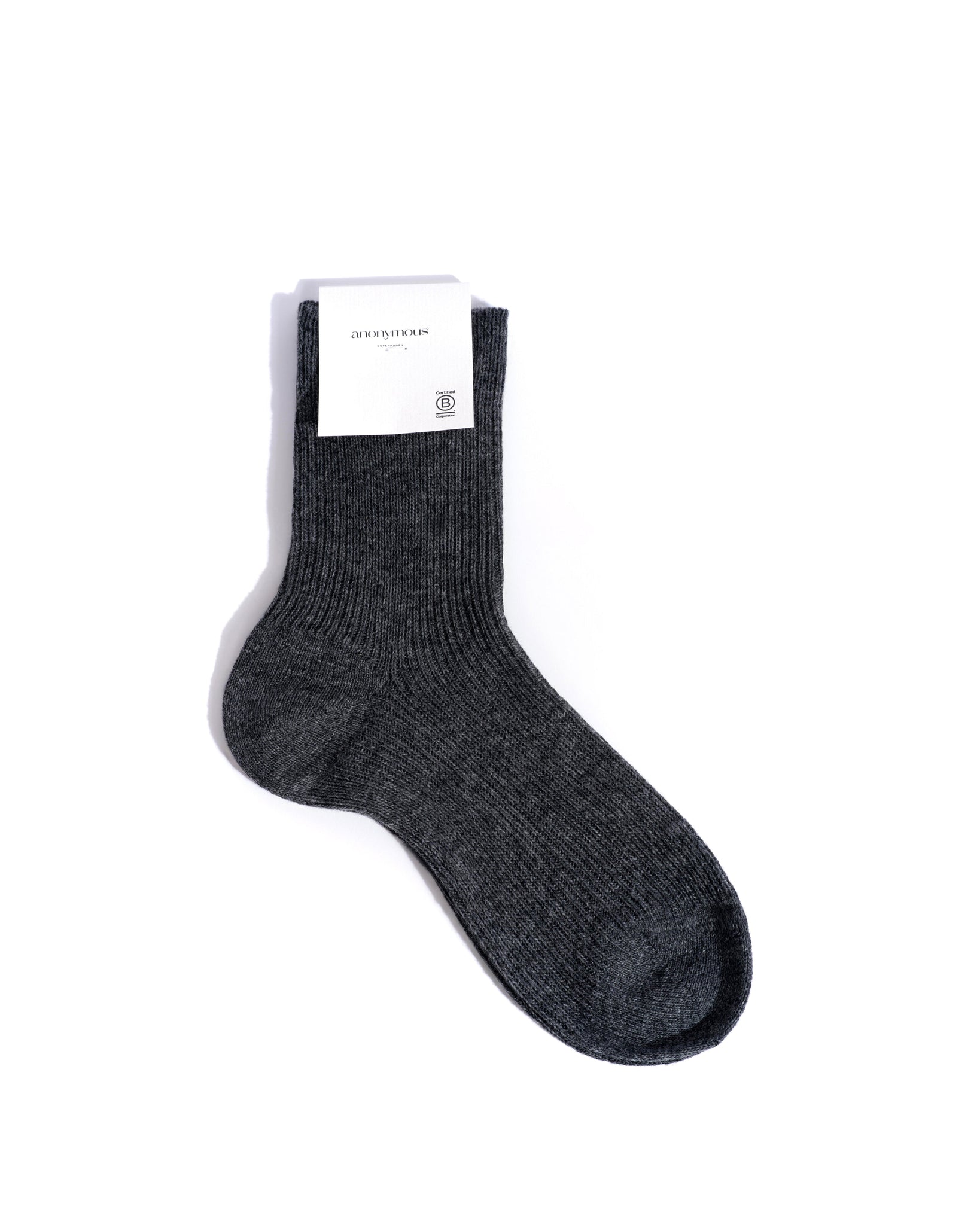 Lanai cashmere socks 70% wool 30% cashmere Dark grey