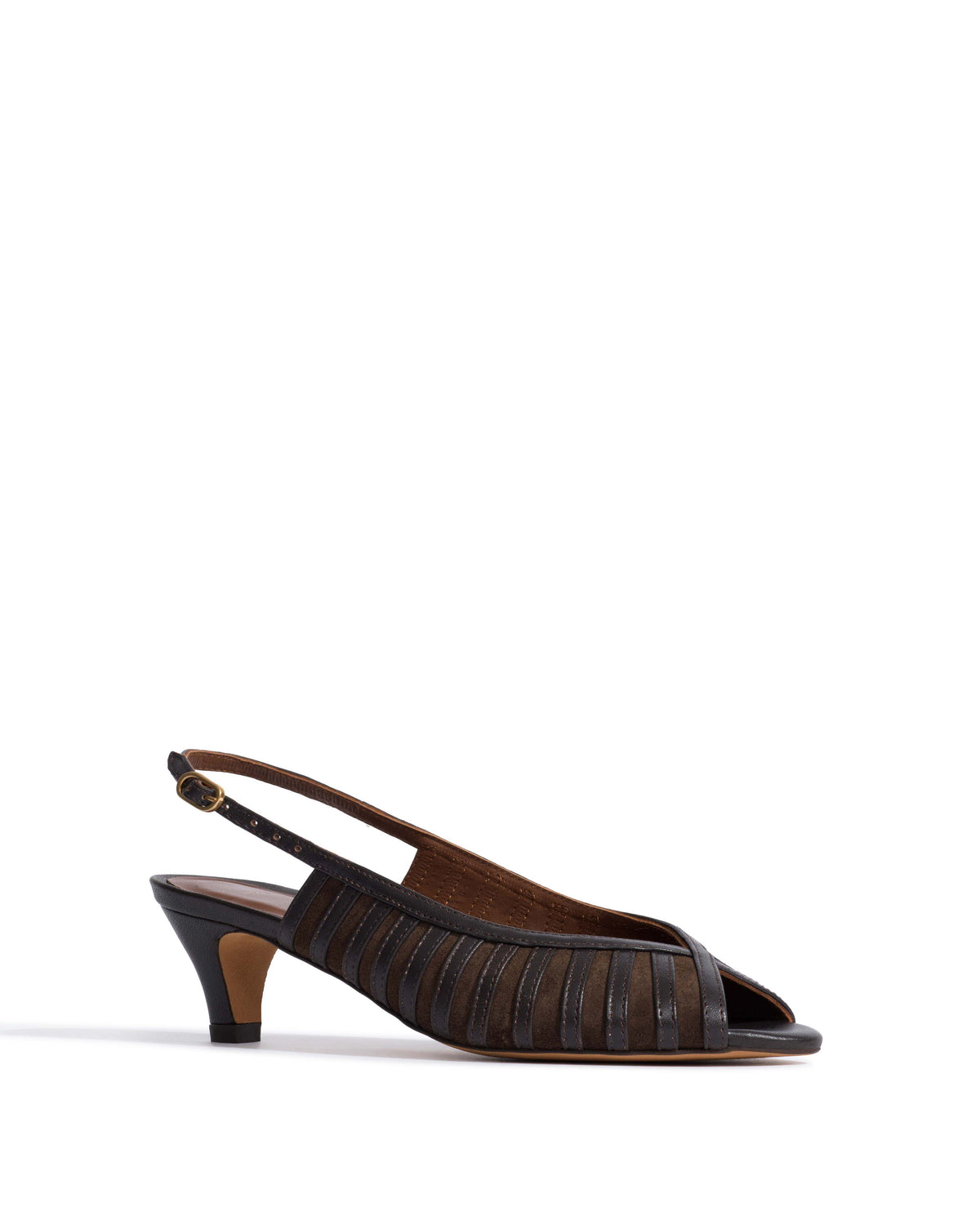 Carminho 40 suede Shiny lamb & suede leather Espresso brown & coffee brown