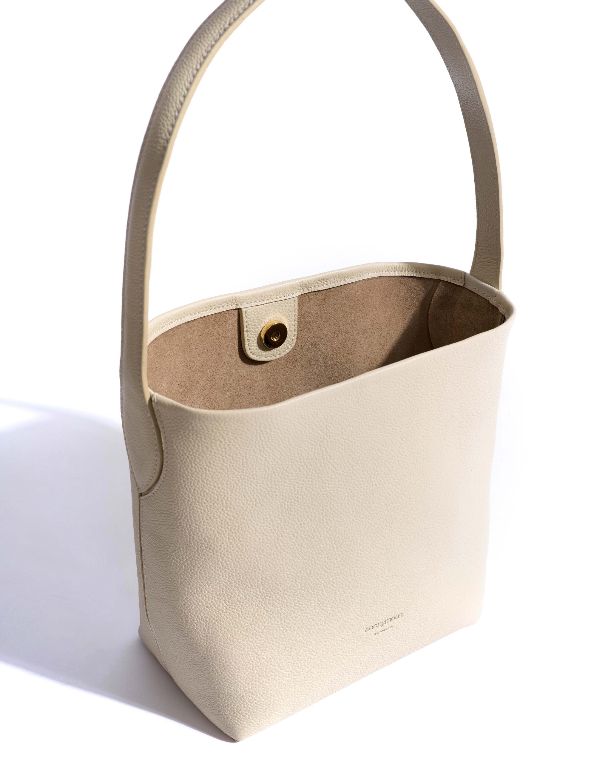 Versa petite bag Pebbled soft calf White sand