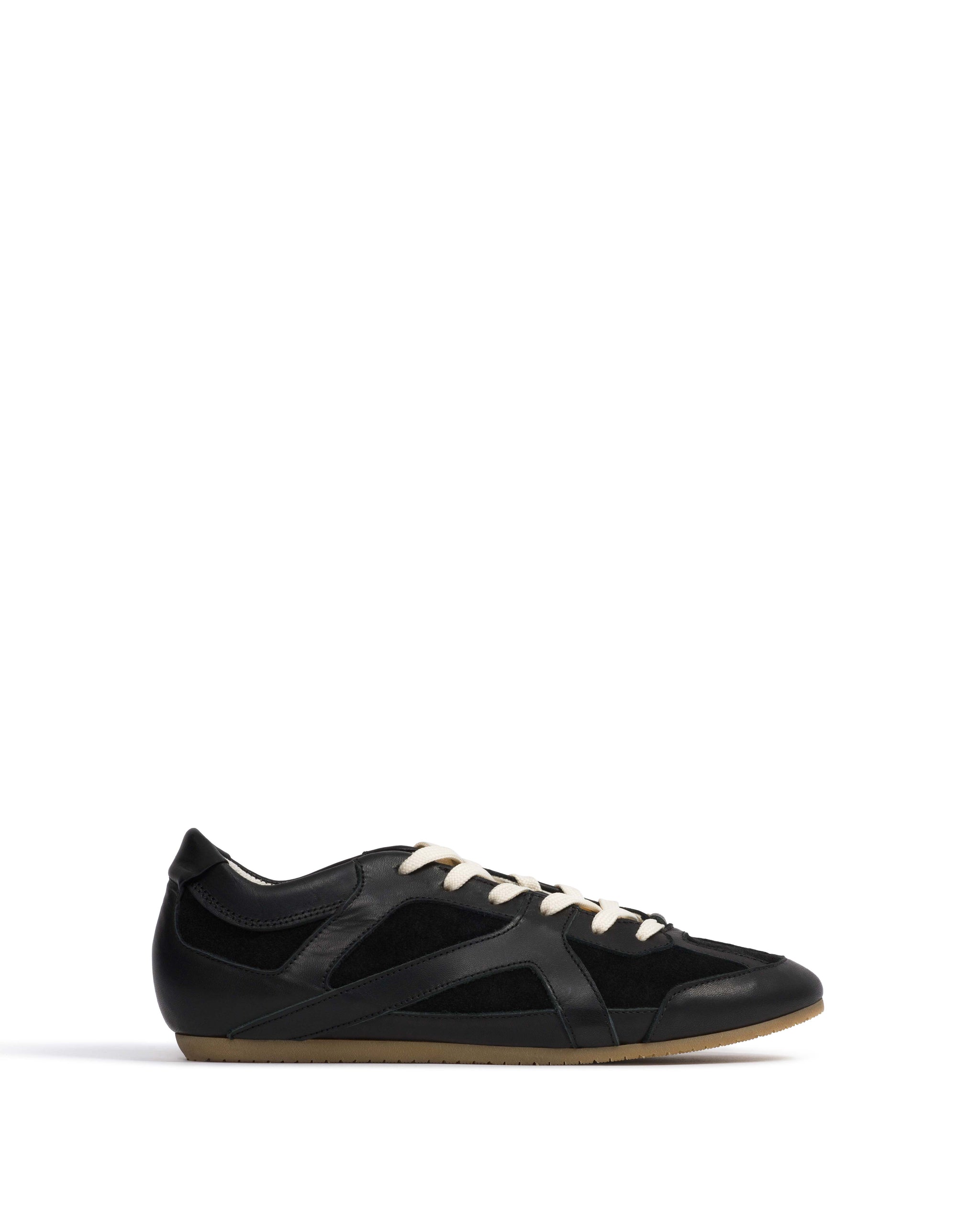 Sneakerina Shiny lamb & suede leather Black - Anonymous Copenhagen Sneakers