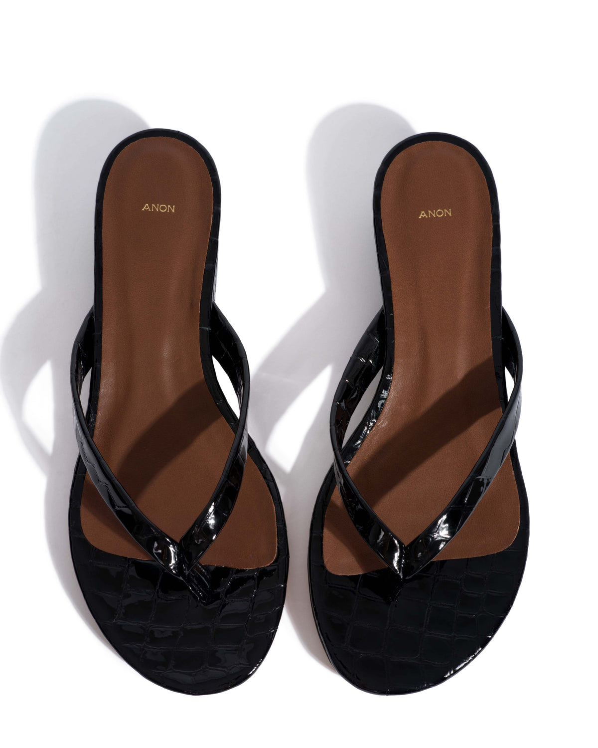 Chung 25 Polished croco calf Black