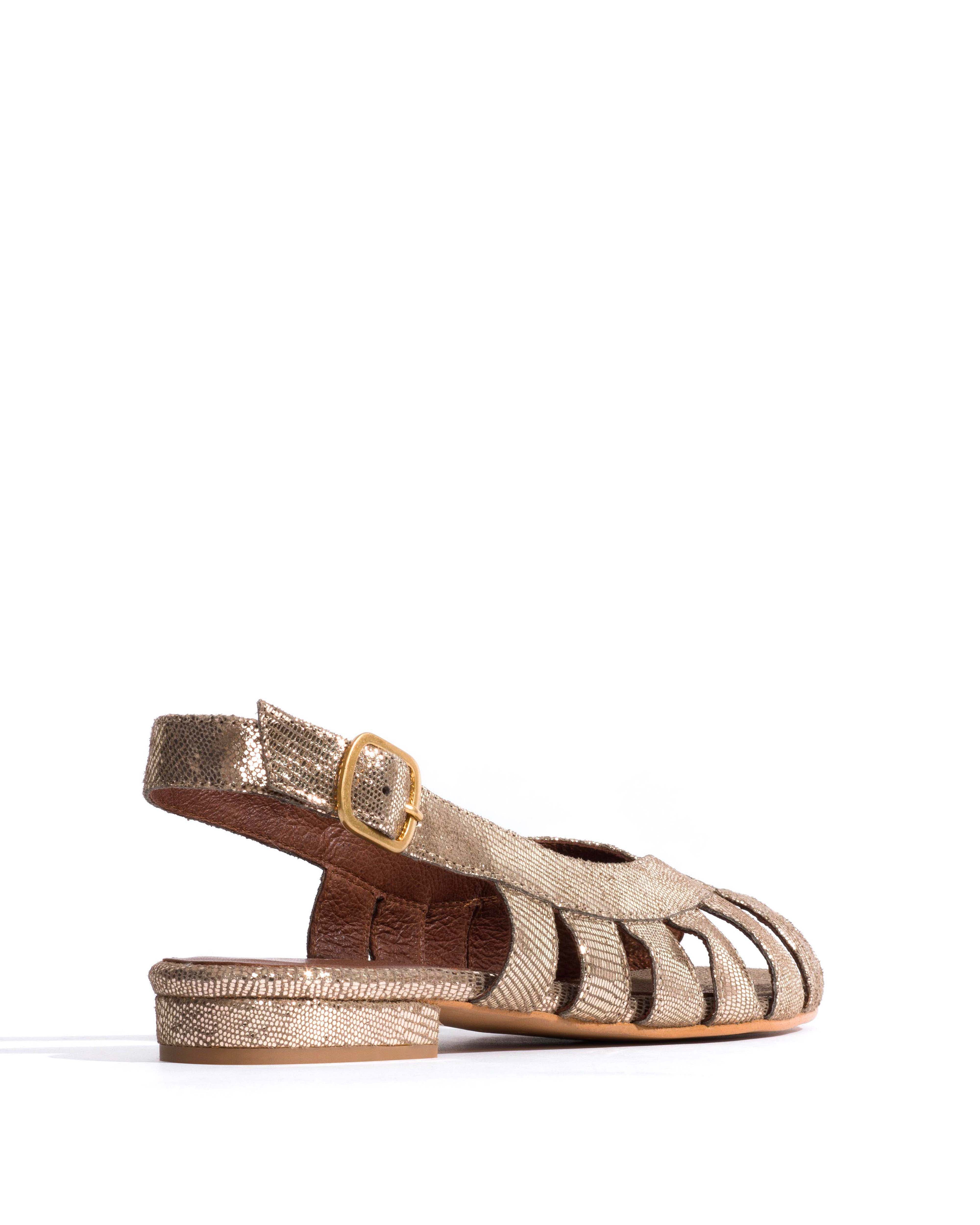 Sophie 20 Lizard metallic goat Vintage champagne