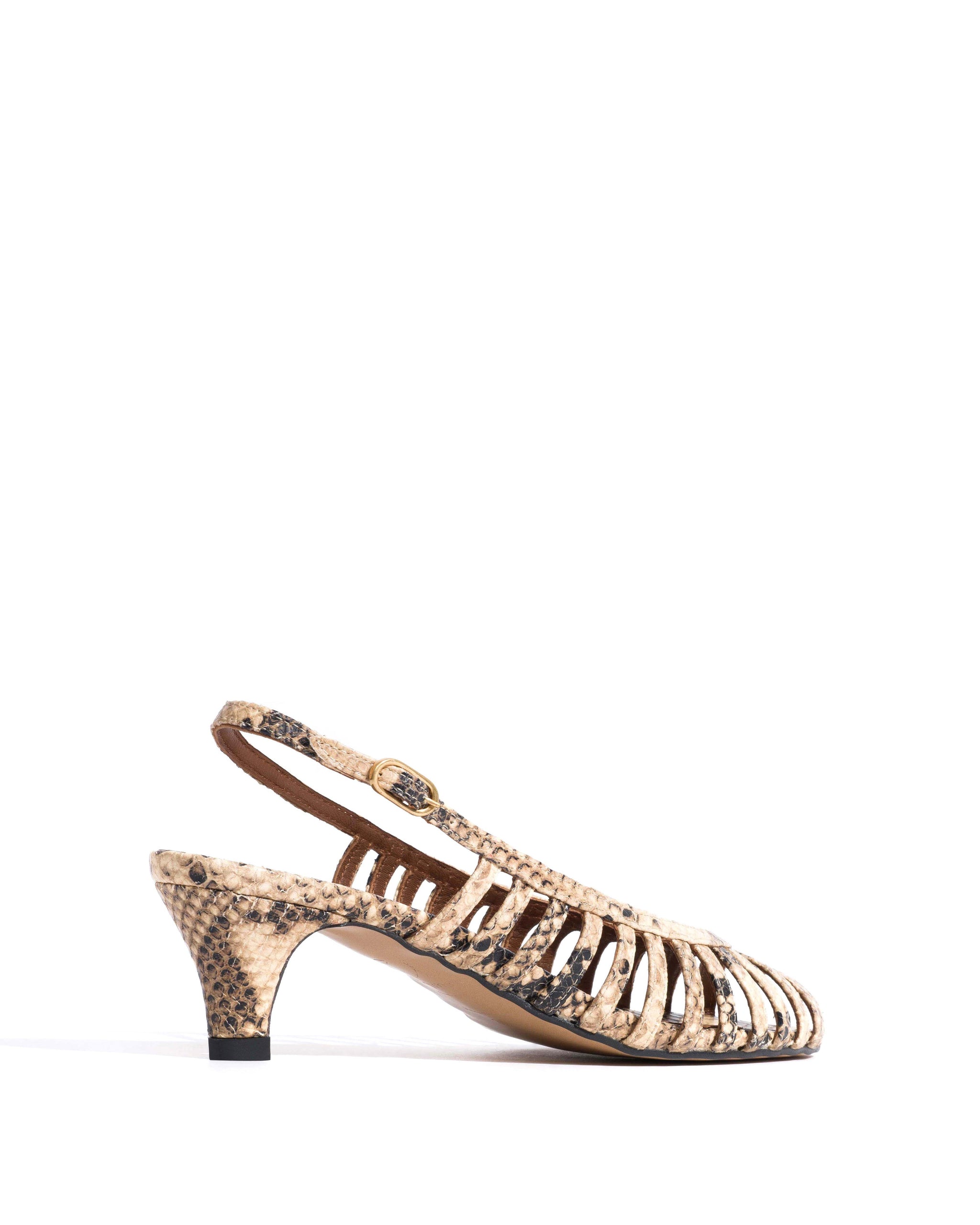 Carminho 40 stiletto Snake calf Natural sand - Anonymous Copenhagen Heels