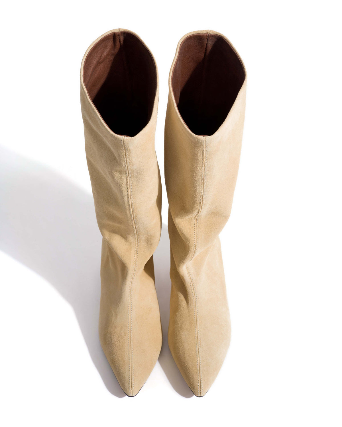 Mocha 40 stiletto Calf suede Creamy sand