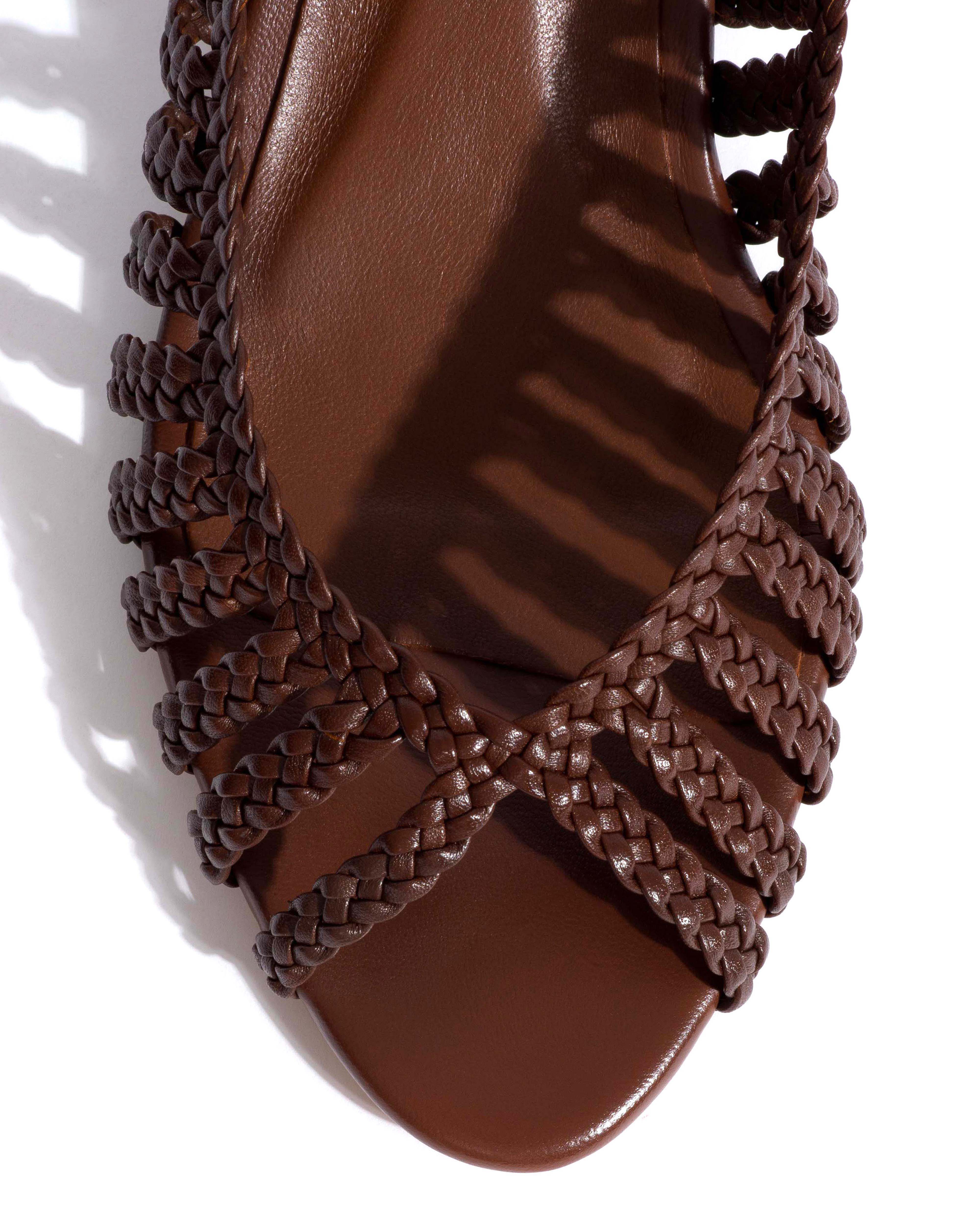 Carminho 40 hand-braided Hand-braided leather Chocolate