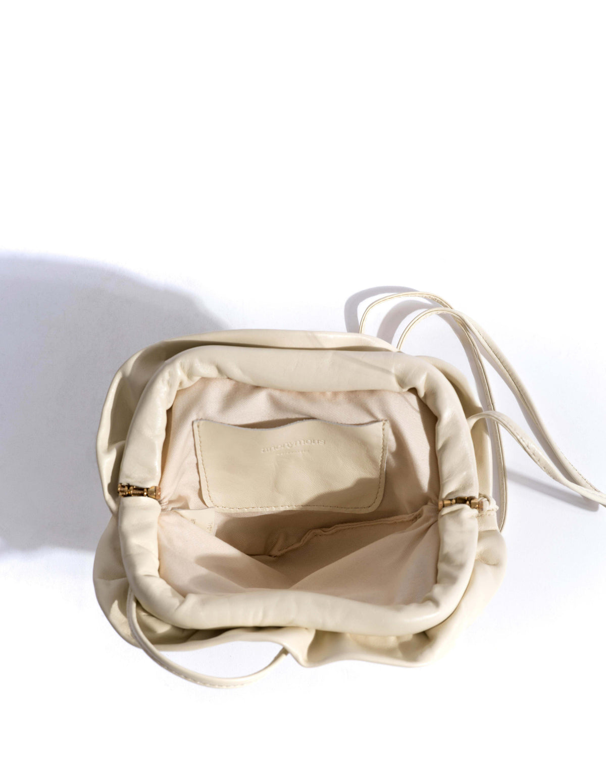 Zally petite heart bag Shiny lamb White sand
