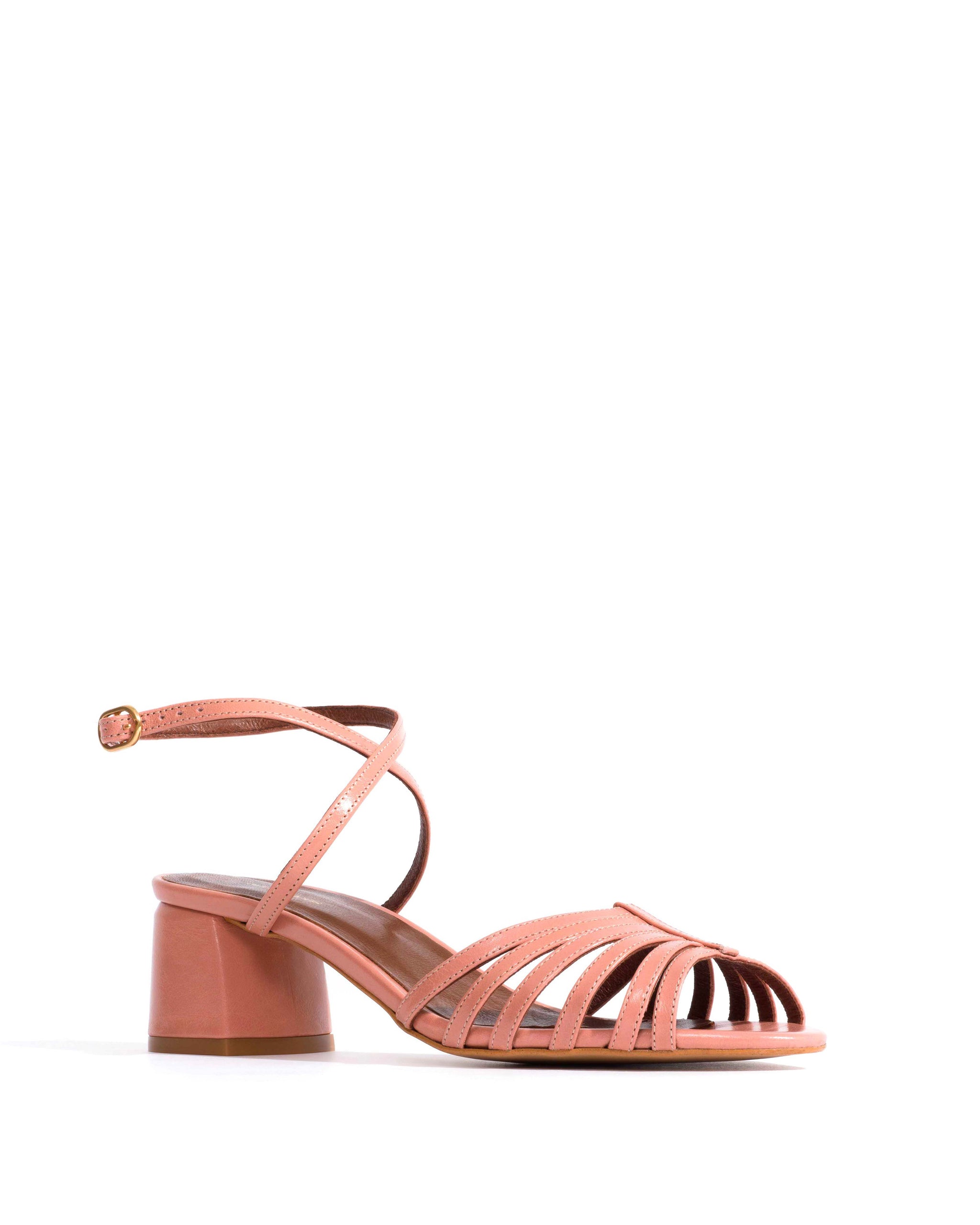Tangie open Crinkled polished goat Misty coral - Anonymous Copenhagen Heels