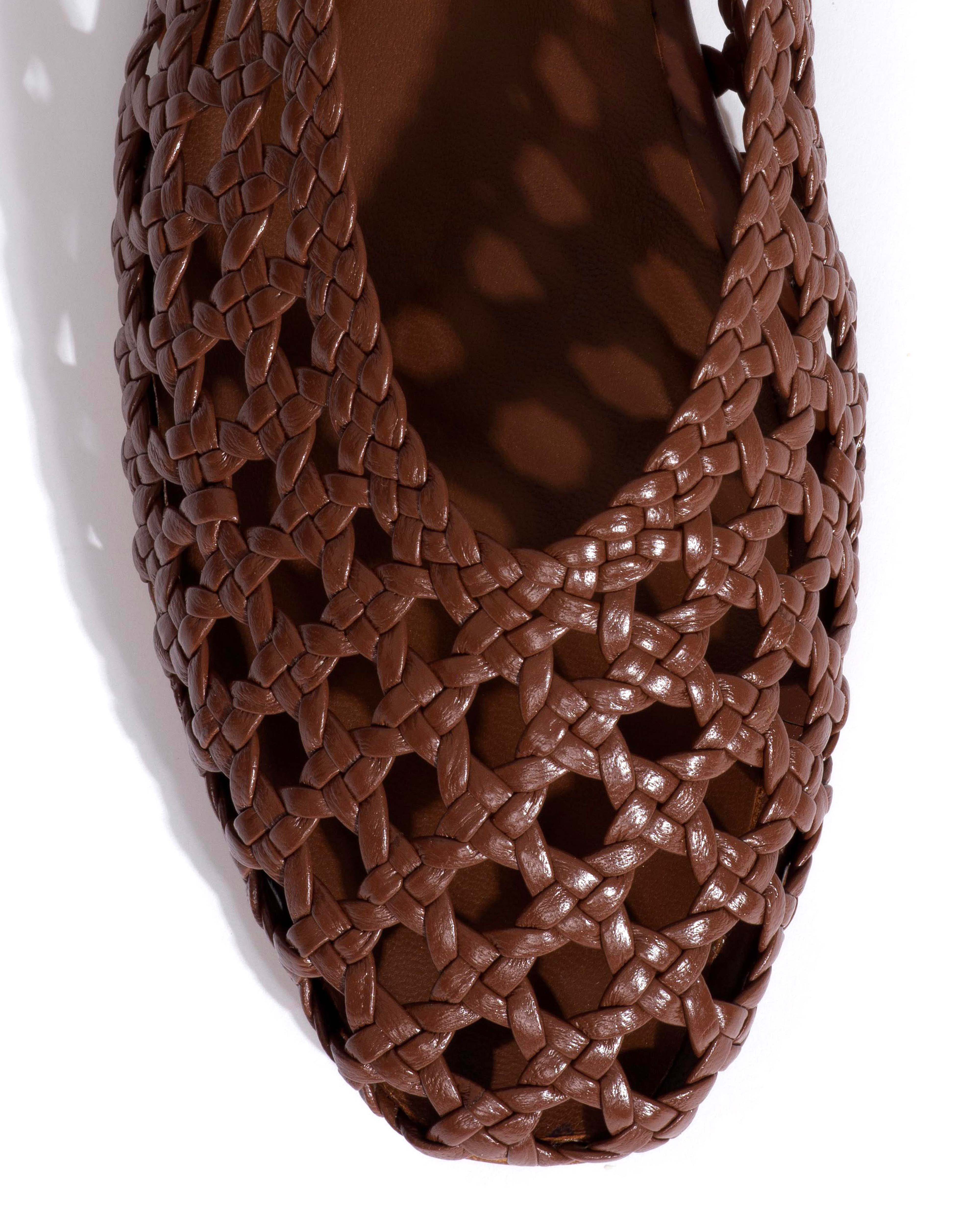 Sessi 40 hand-braided Hand-braided leather Chocolate