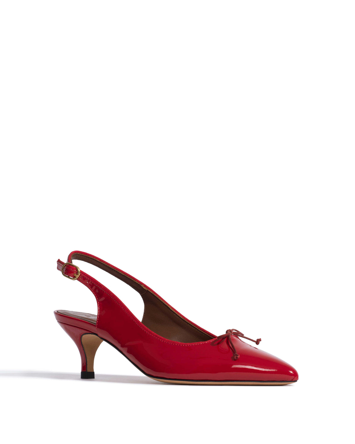 Kasy 50 kitten Polished soft calf Ruby red